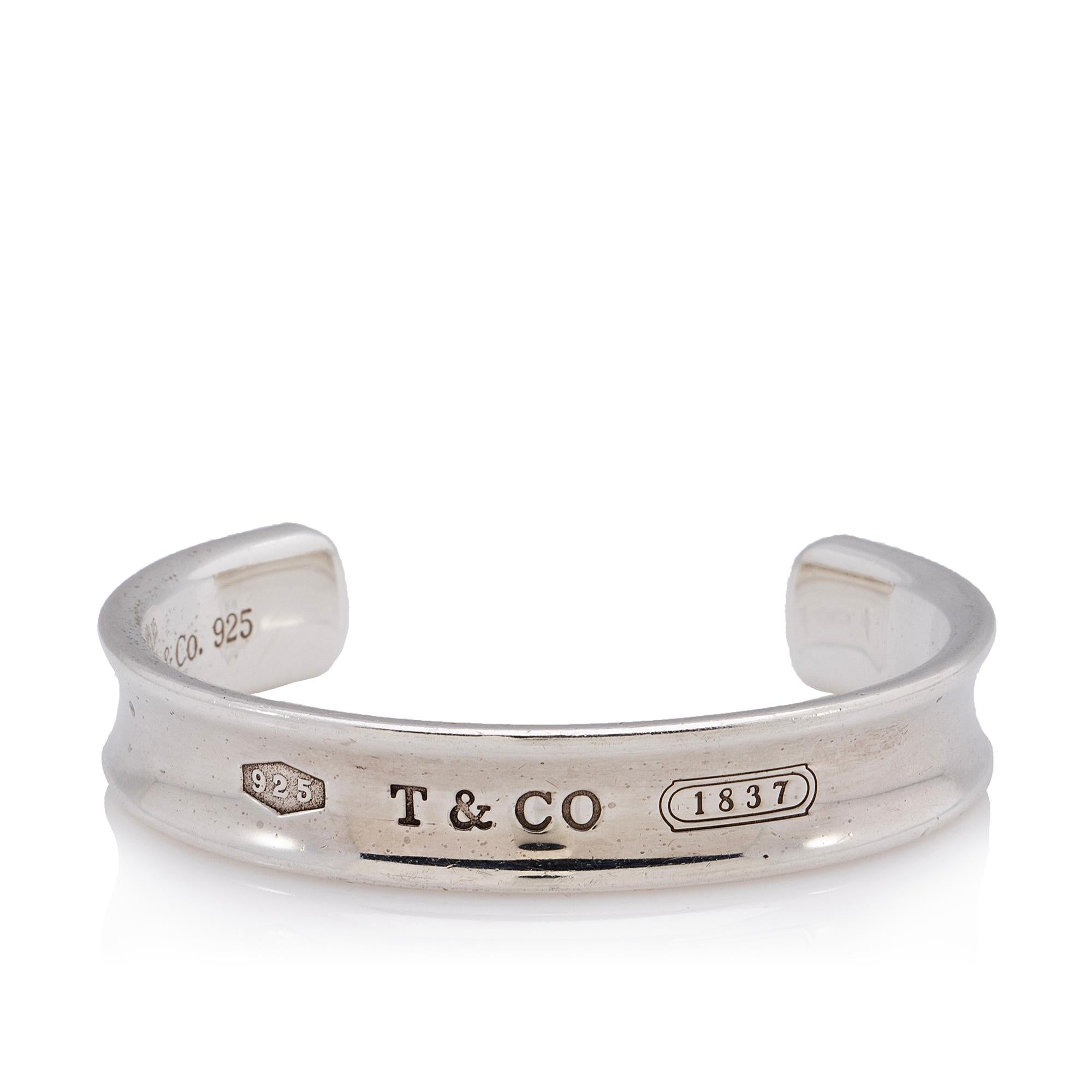 Tiffany & Co. Vintage Sterling Silver 1837 Cuff Bracelet (SHF-fXWGl4)