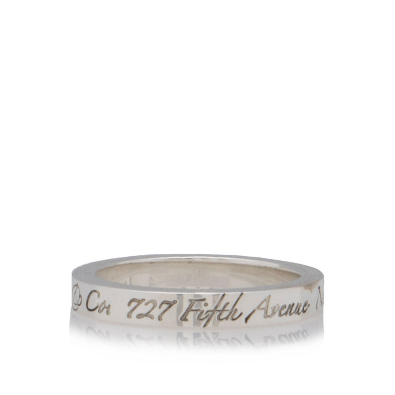 Tiffany & Co. Sterling Silver 1837 Narrow Ring - Size 5 (SHF-i0NUvU)
