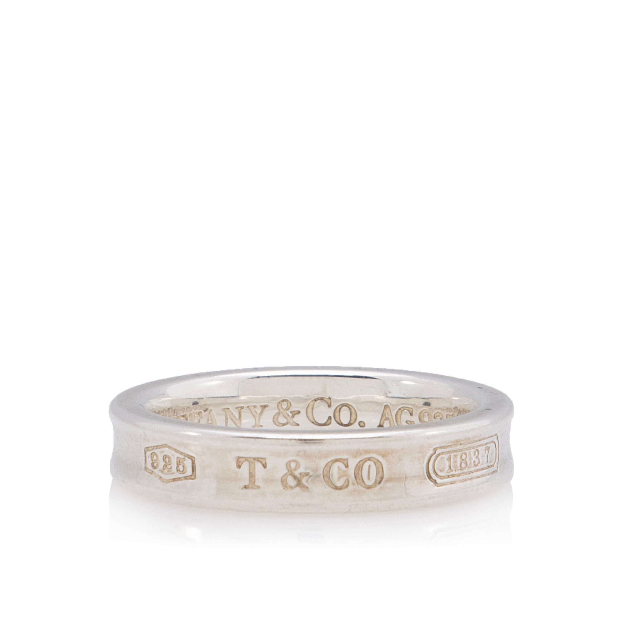 Tiffany & Co. Sterling Silver 1837 Ring - Size 5 1/2 (SHF-D9yDvJ)