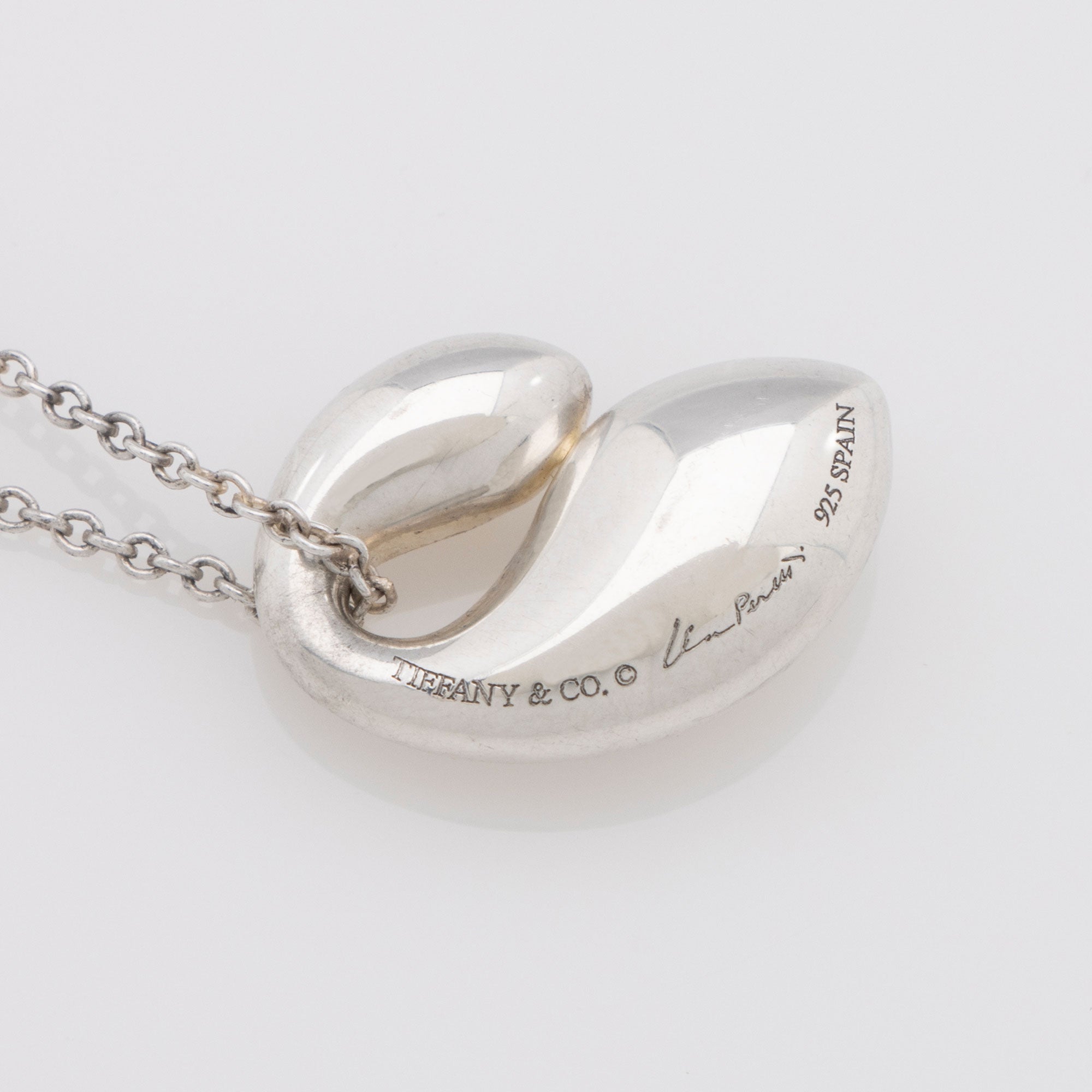 Tiffany & Co. Sterling Silver Elsa Peretti Double Teardrop Necklace (SHF-CNwdqE)