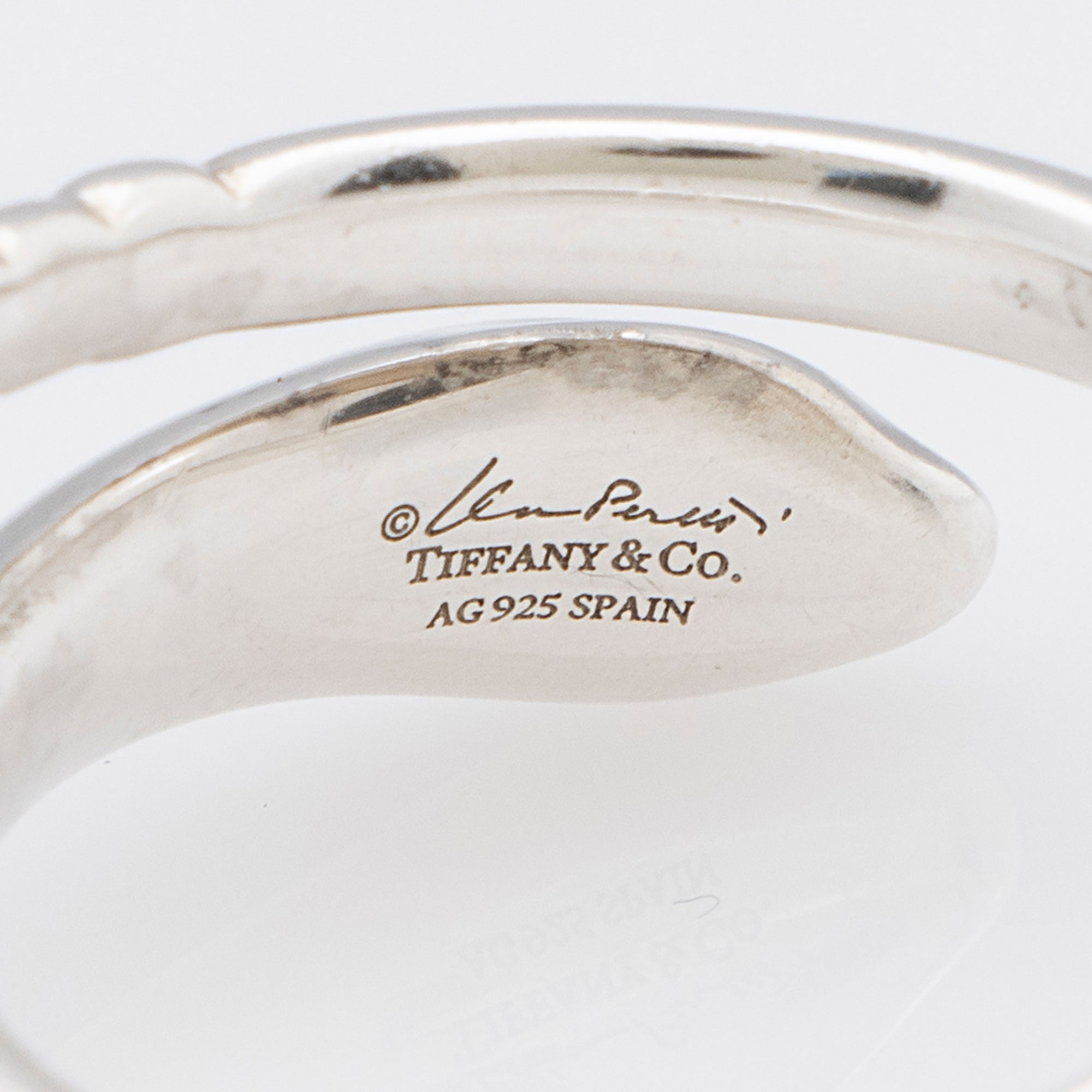 Tiffany & Co Elsa Peretti Sterling Silver Snake Ring - Size 6 1/2