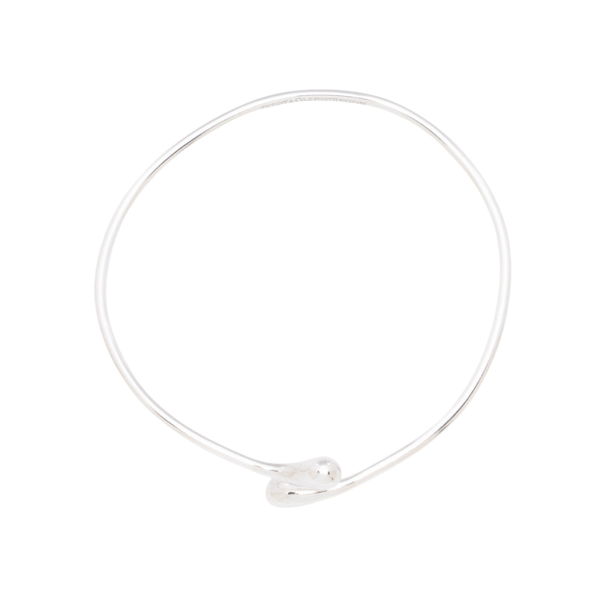 Tiffany & Co. Sterling Silver Elsa Peretti Teardrop Bangle
