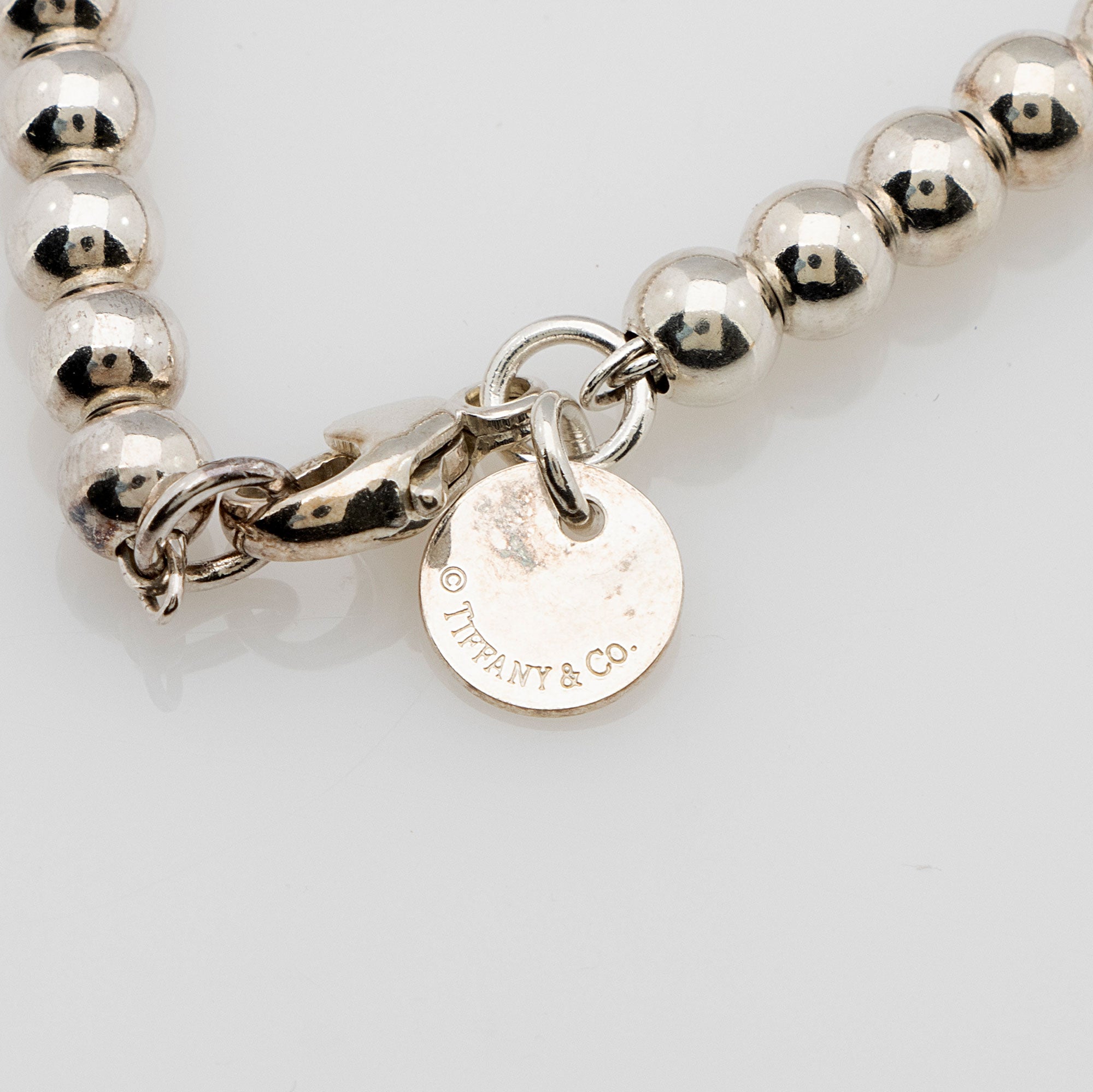 Tiffany & Co. Sterling Silver Enamel Return to Tiffany Heart Bead Bracelet (SHF-ulooWo)