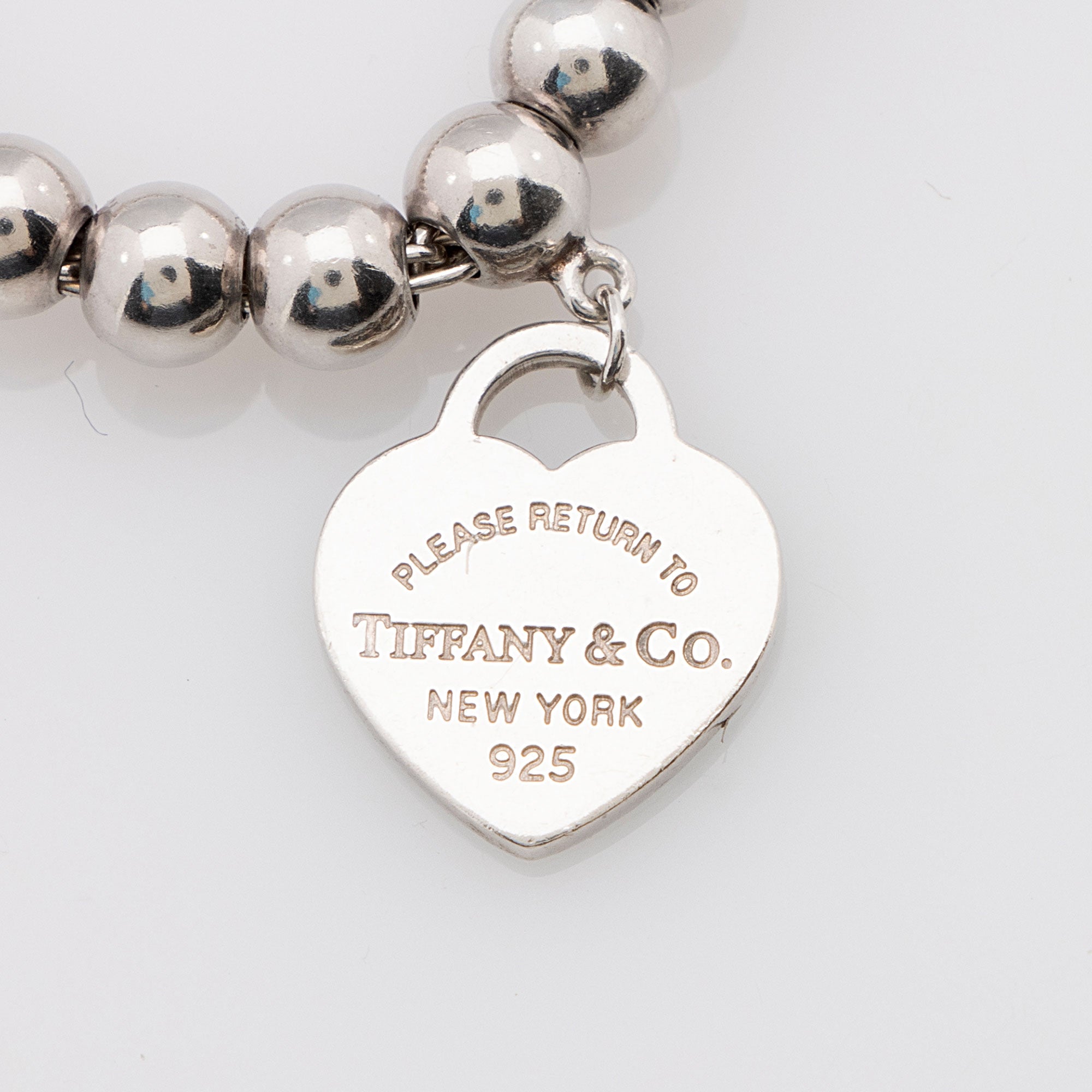 Tiffany & Co. Sterling Silver Enamel Return to Tiffany Heart Bead Bracelet (SHF-lNCnFs)