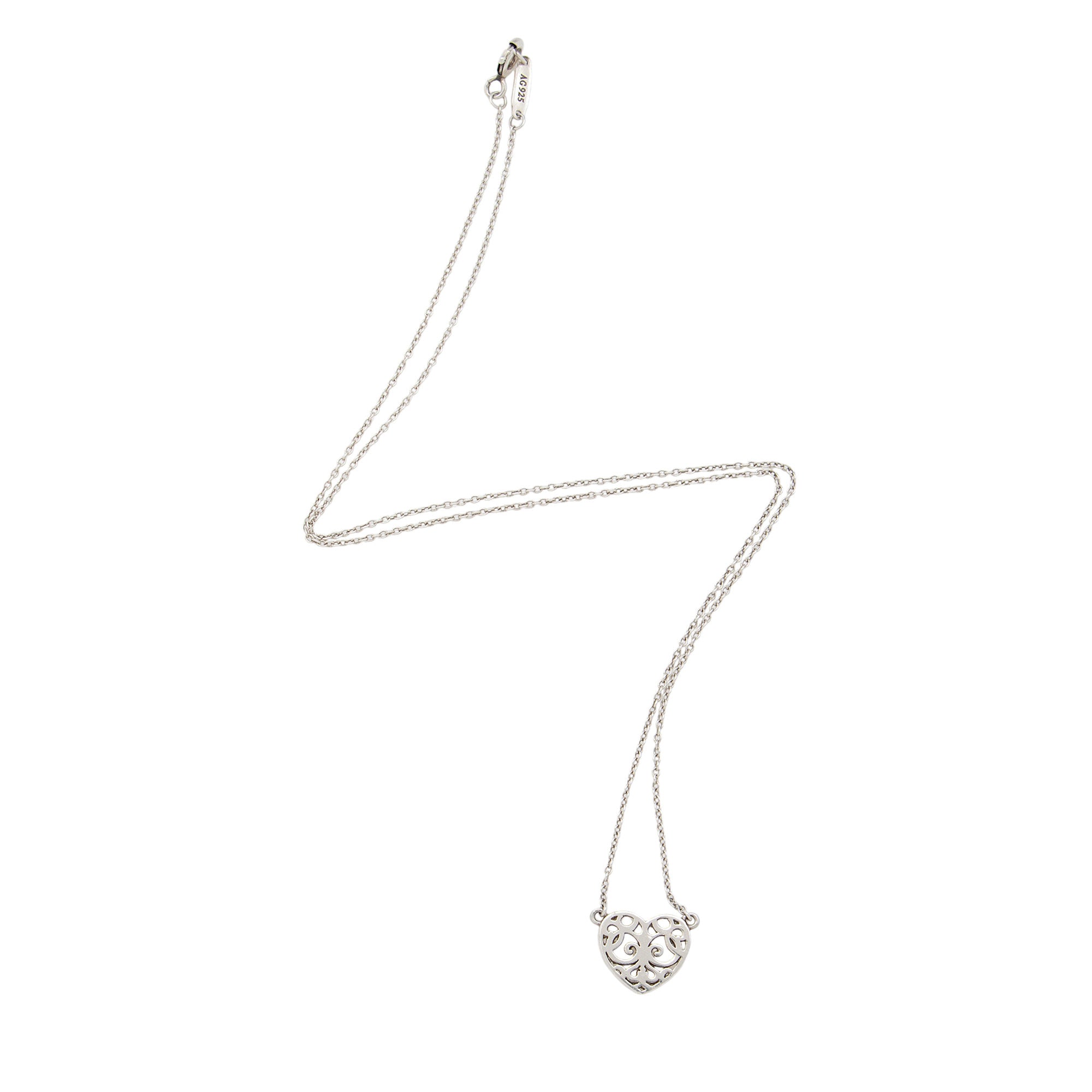 Tiffany & Co. Sterling Silver Enchant Mini Heart Necklace (SHF-NQem90)