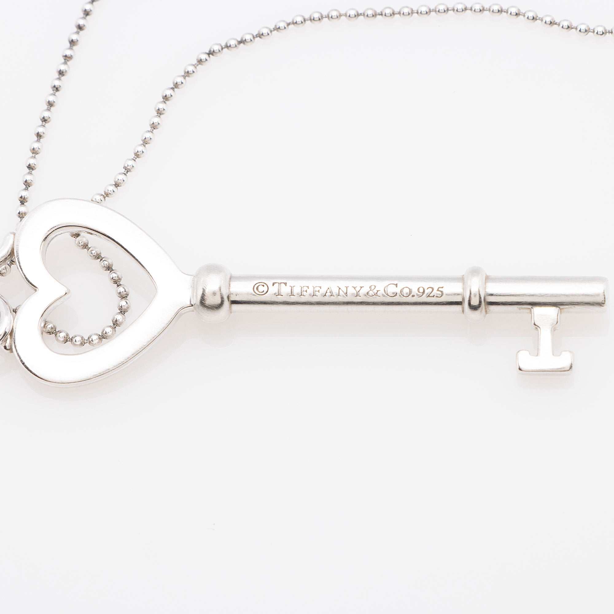 Tiffany & Co. Sterling Silver Heart Key Necklace