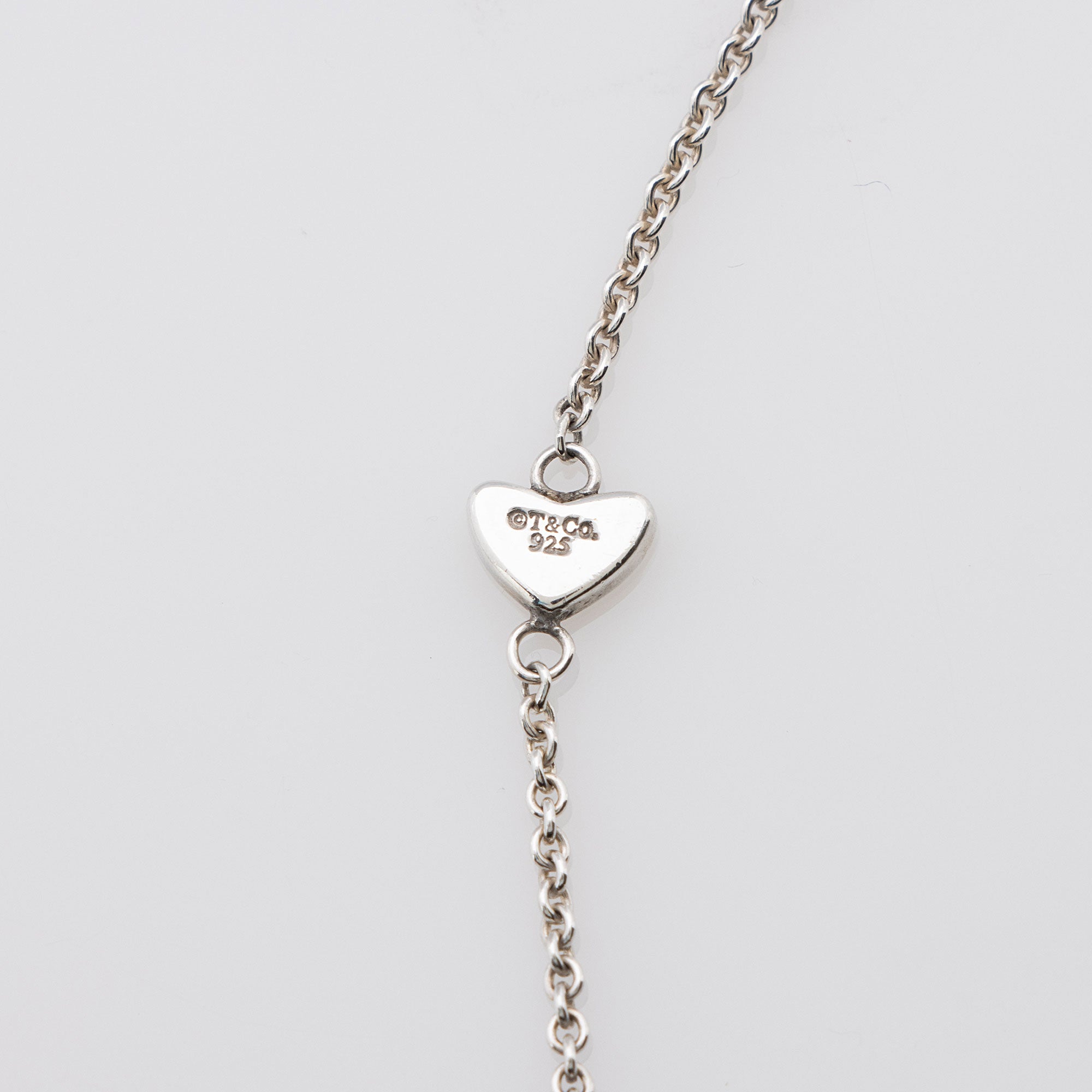 Tiffany & Co. Sterling Silver Heart Link Lariat Necklace (SHF-293A8t)