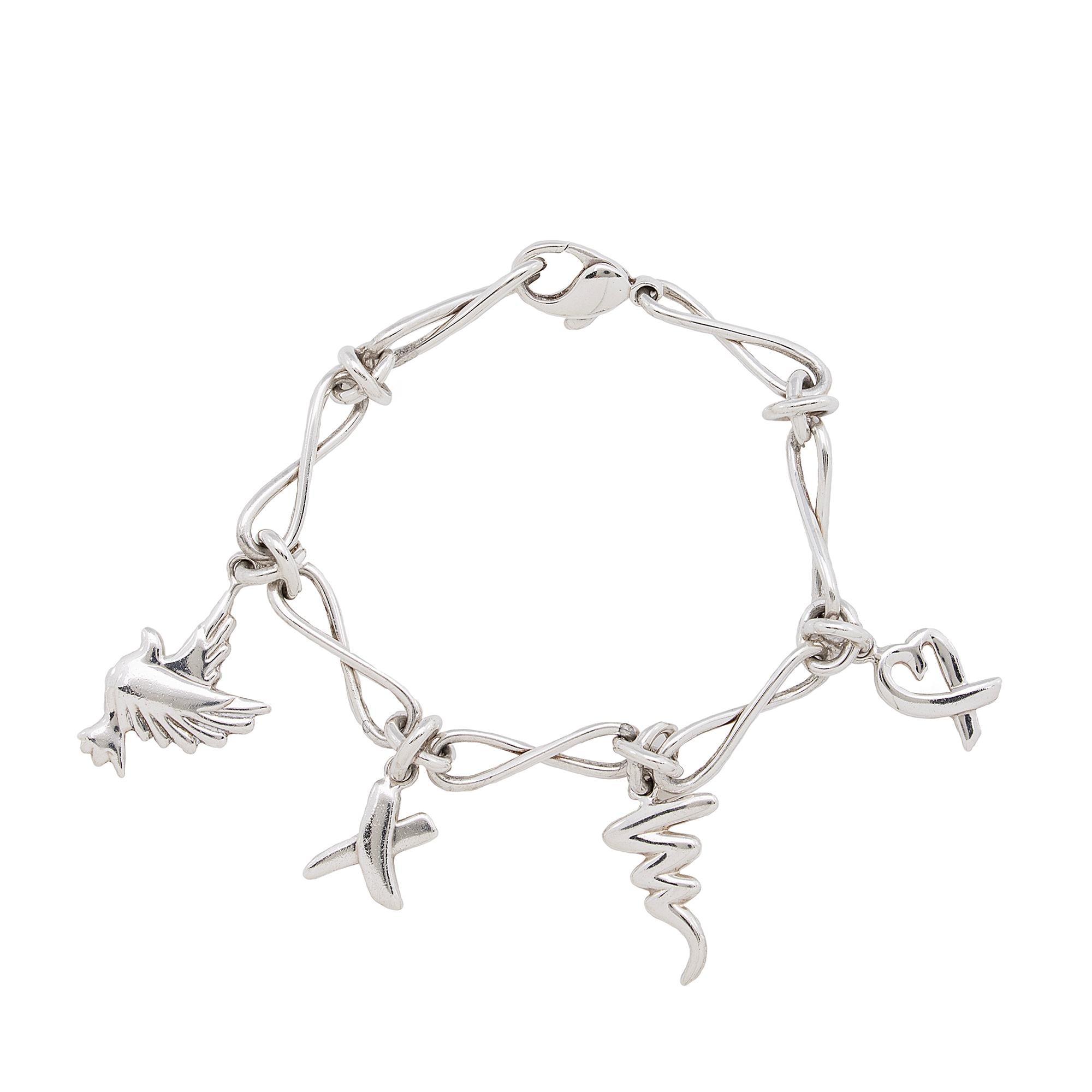Tiffany & Co. Sterling Silver Paloma Picasso Infinity Link Charm Brace