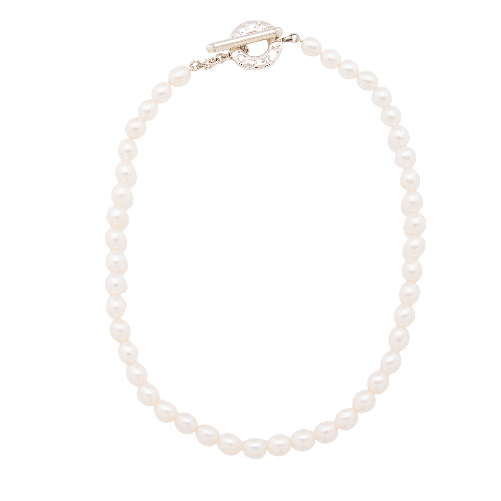 Tiffany & Co. Freshwater Pearl Sterling Silver Toggle Necklace (SHF-Rxr9Ip)