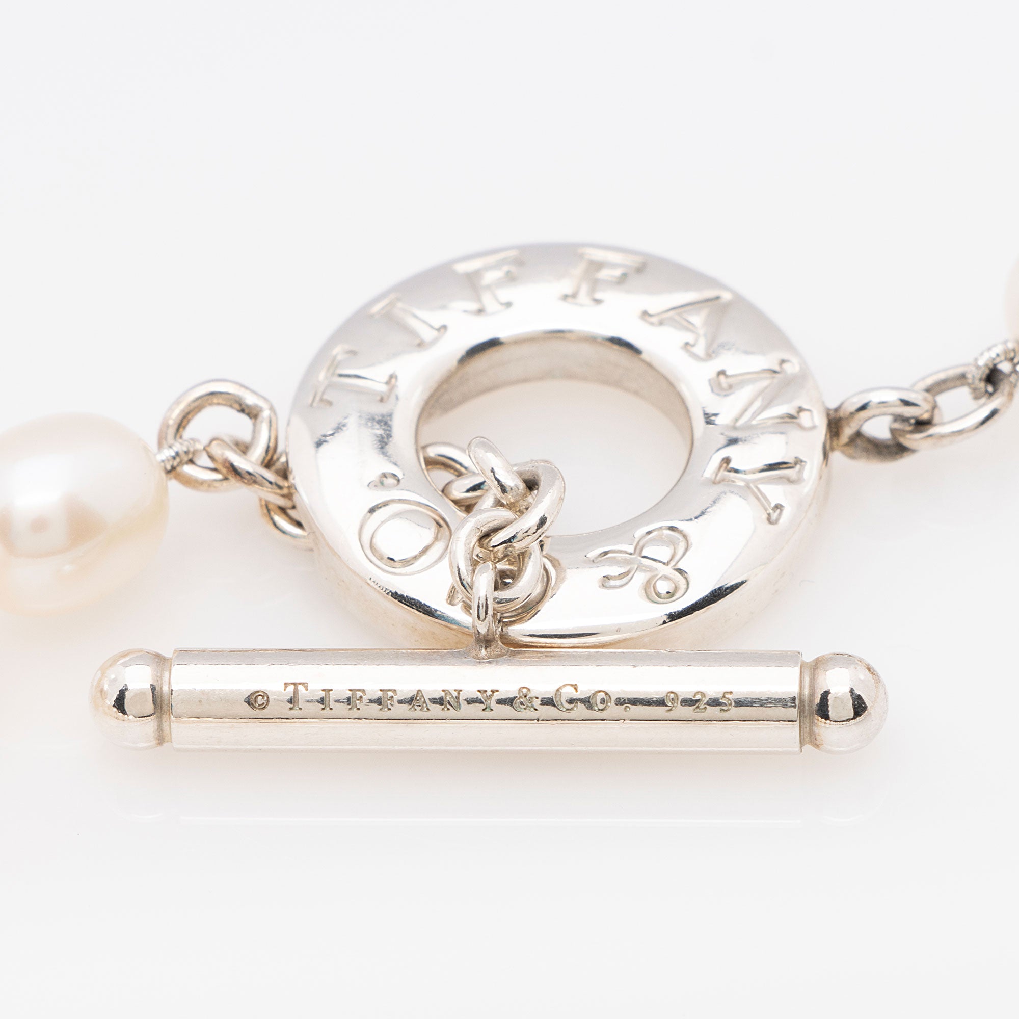 Tiffany & Co. Freshwater Pearl Sterling Silver Toggle Necklace (SHF-Rxr9Ip)