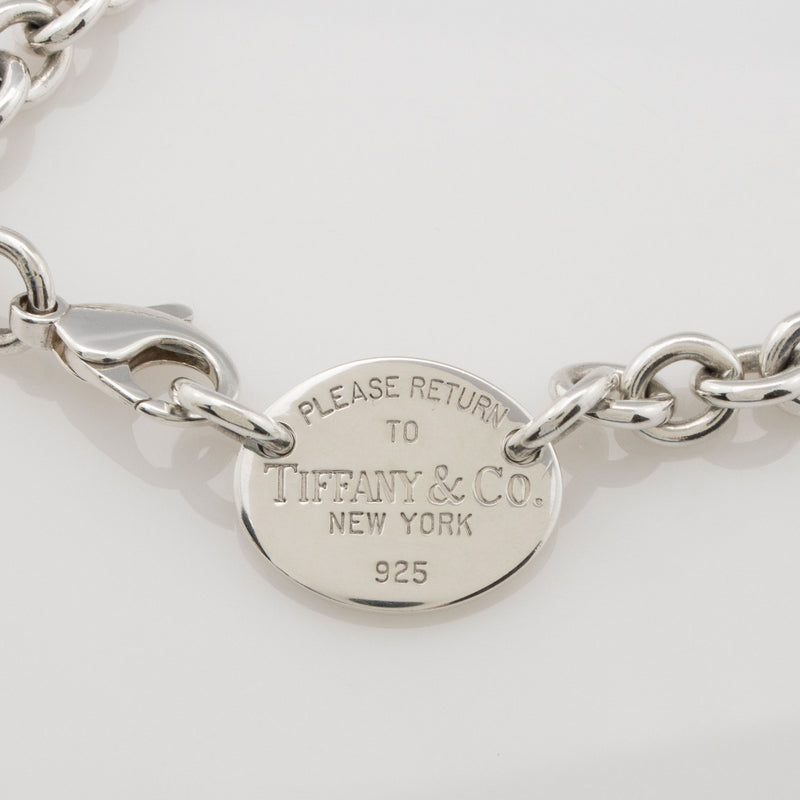 Tiffany & Co. Sterling Silver Return To Tiffany Oval Tag Necklace (SHF-zY5hn3)
