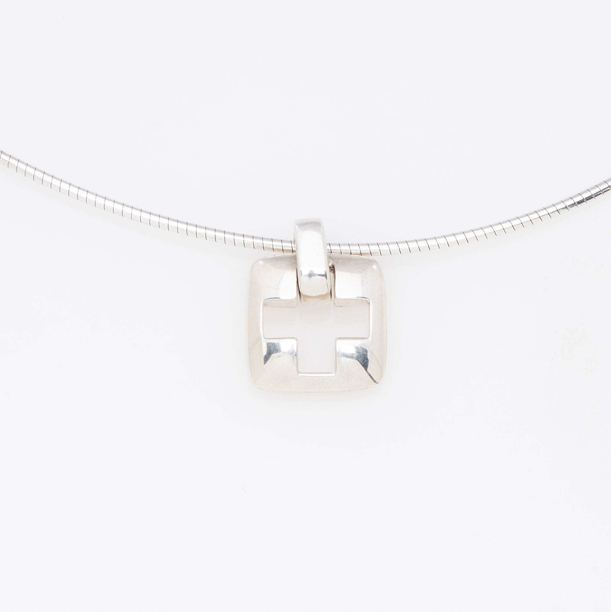 Tiffany & Co. Sterling Silver Roman Cross Cutout Necklace