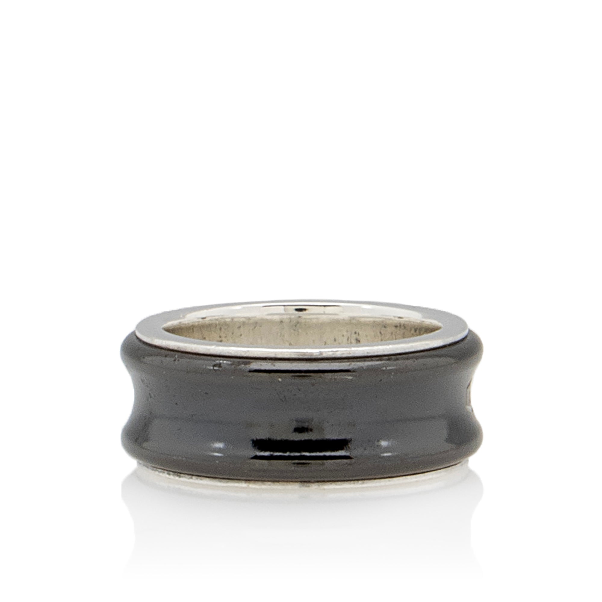 Tiffany & Co. Titanium Sterling Silver 1837 Ring - Size 5 1/2 (SHF-X6ivz5)