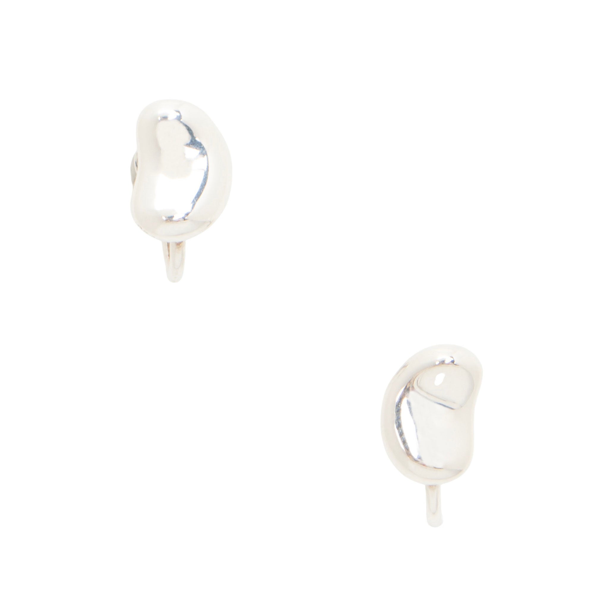 Tiffany & Co. Elsa Peretti Vintage Sterling Silver Bean Clip On Earrings