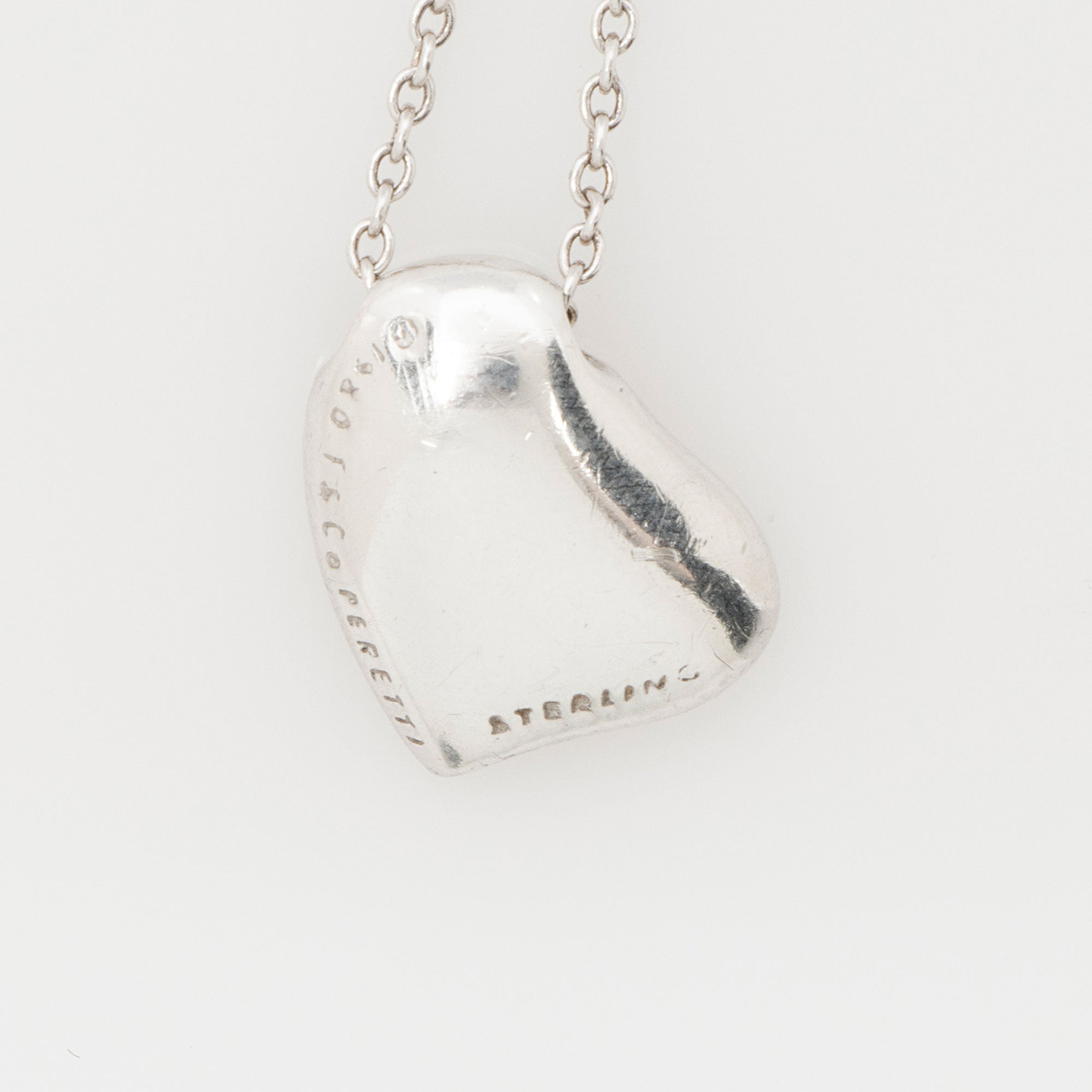 Tiffany & Co. Vintage Elsa Peretti Sterling Silver Full Heart Necklace