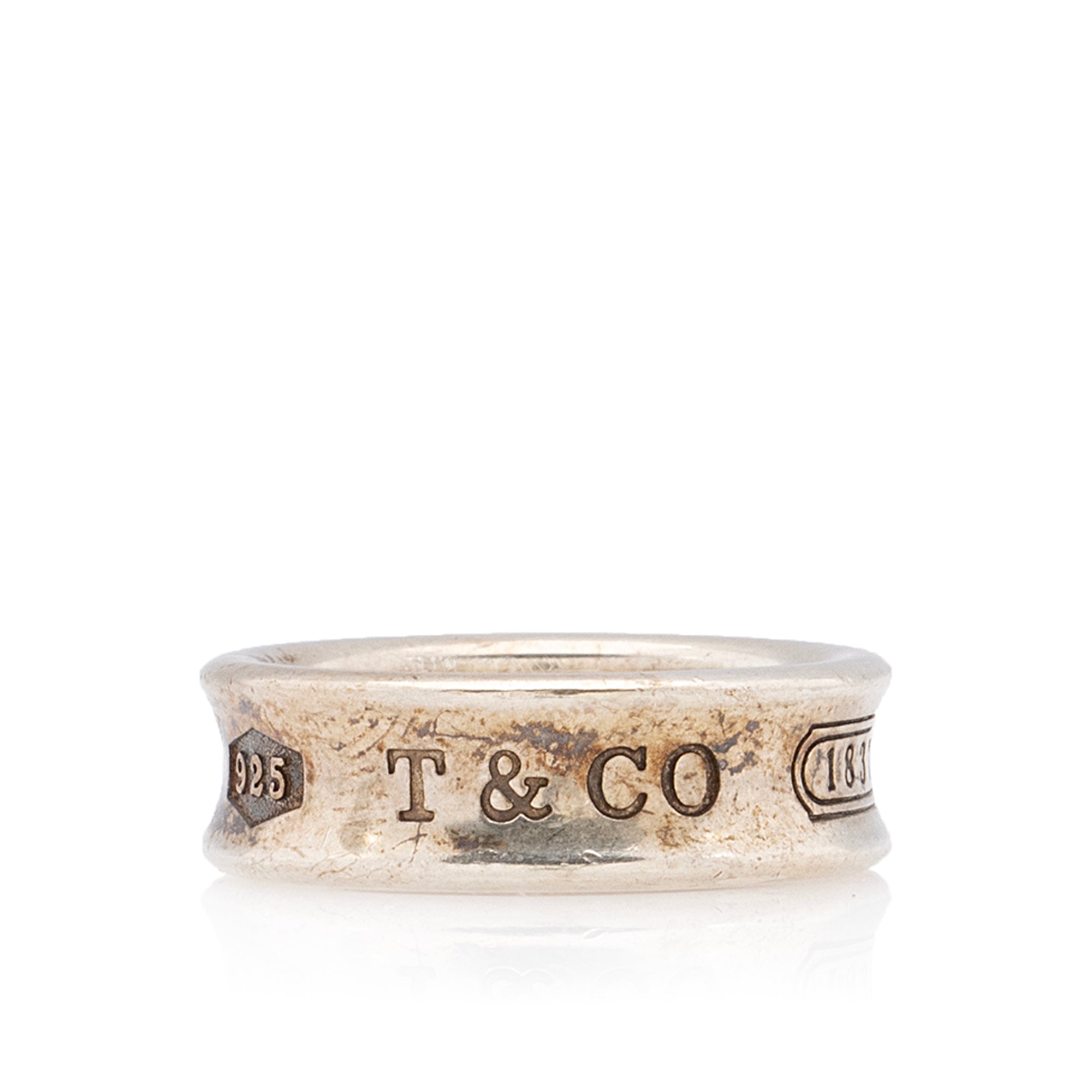 Tiffany & Co. Vintage Sterling Silver 1837 Ring - Size 7 1/2 (SHF-ByWS9S)