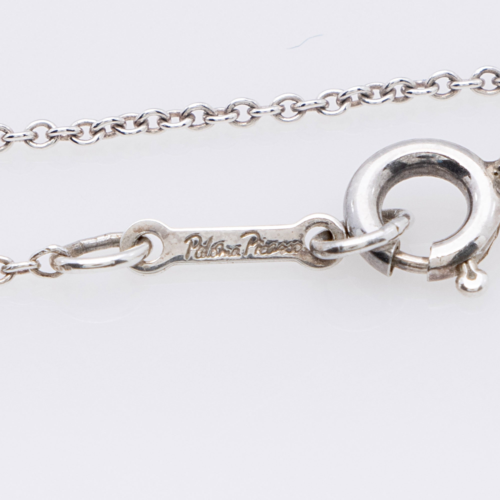 Tiffany & Co.Paloma Picasso Sterling Silver Graffiti X Necklace (SHF-emt9Oy)