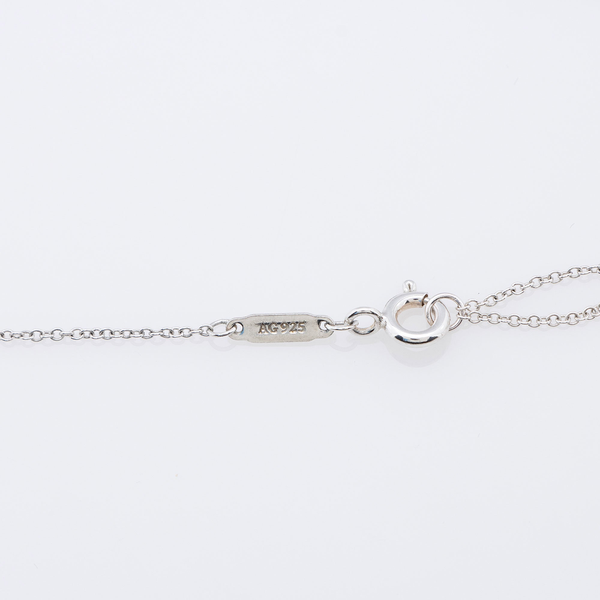 Tiffany & Co.Sterling Silver Enamel Return to Tiffany Double Heart Mini Necklace
