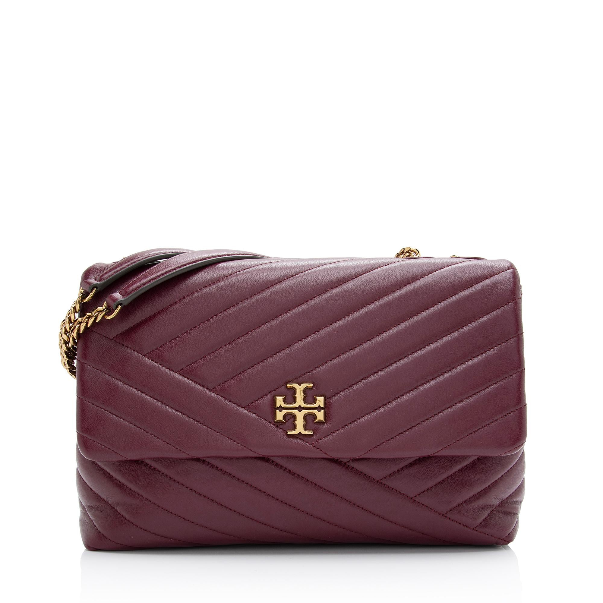 Tory Burch Chevron Leather Kira Large Shoulder Bag (SHF-h13Ost)