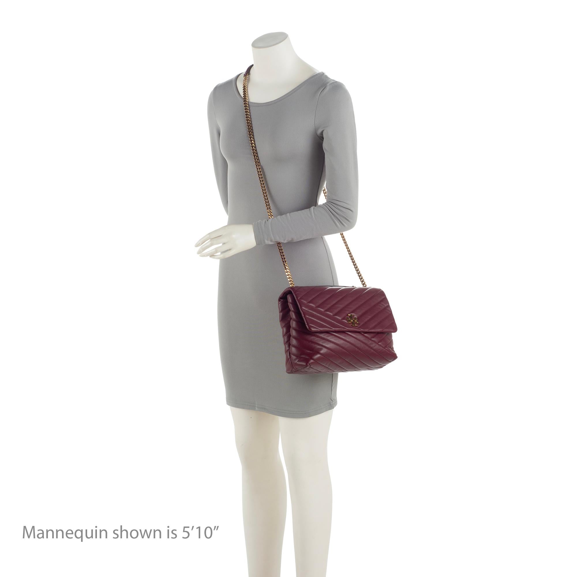 Tory Burch Chevron Leather Kira Large Shoulder Bag (SHF-h13Ost)