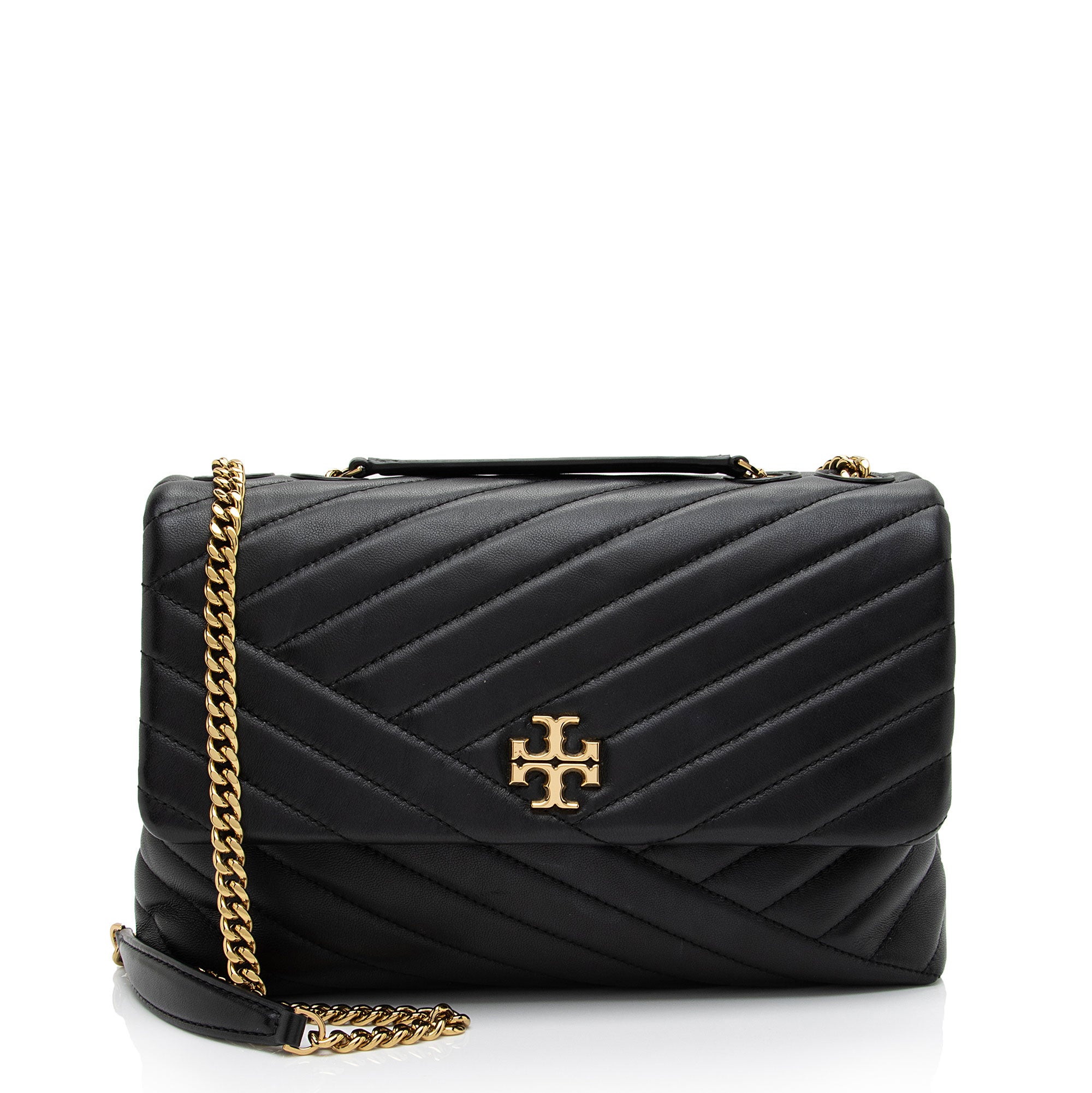 Tory Burch Chevron Leather Kira Large Shoulder Bag (SHF-LrvtRN)
