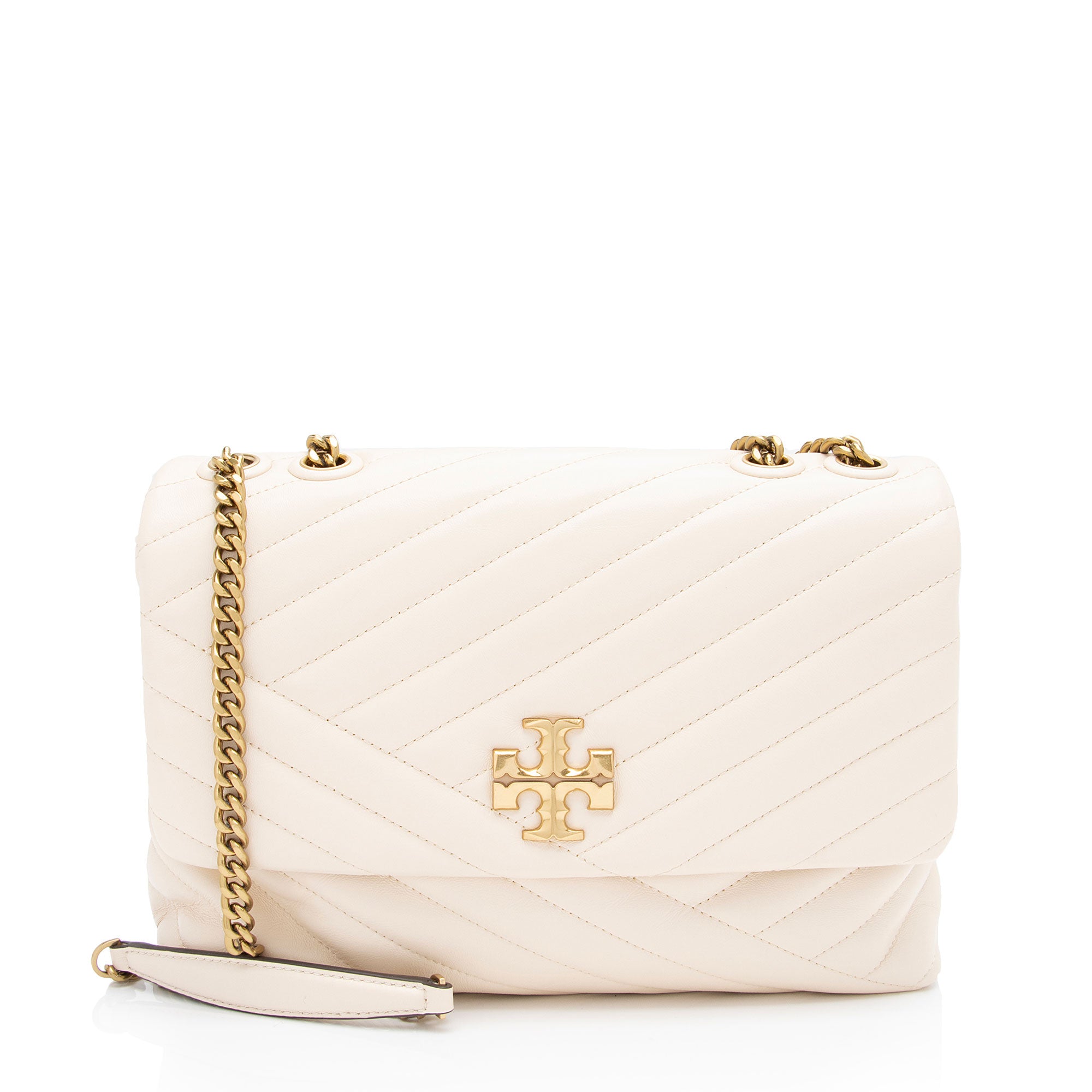 Tory Burch Chevron Leather Kira Large Shoulder Bag (SHF-BJPlAU)