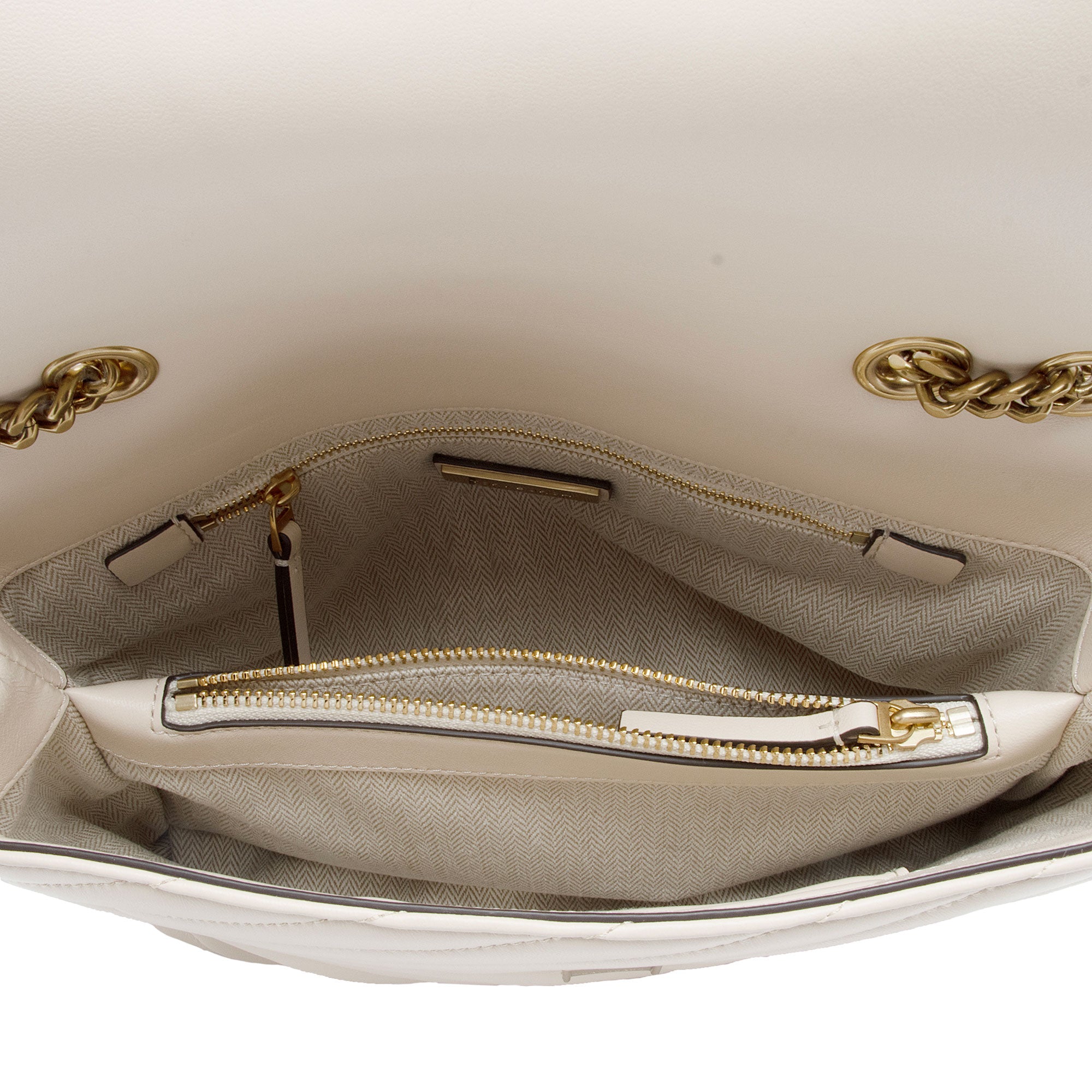 Tory Burch Chevron Leather Kira Large Shoulder Bag (SHF-BJPlAU)