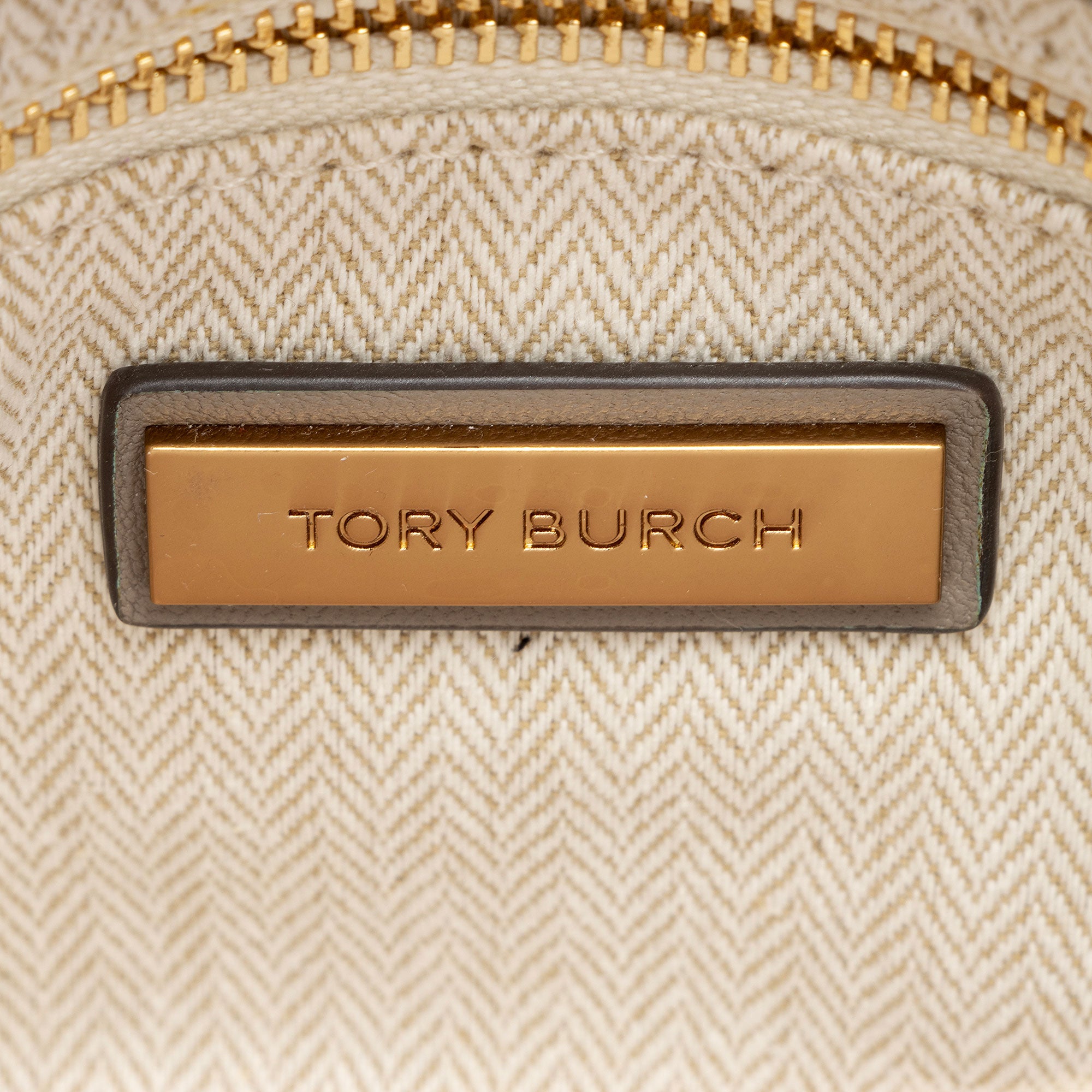 Tory Burch Chevron Leather Kira Large Shoulder Bag