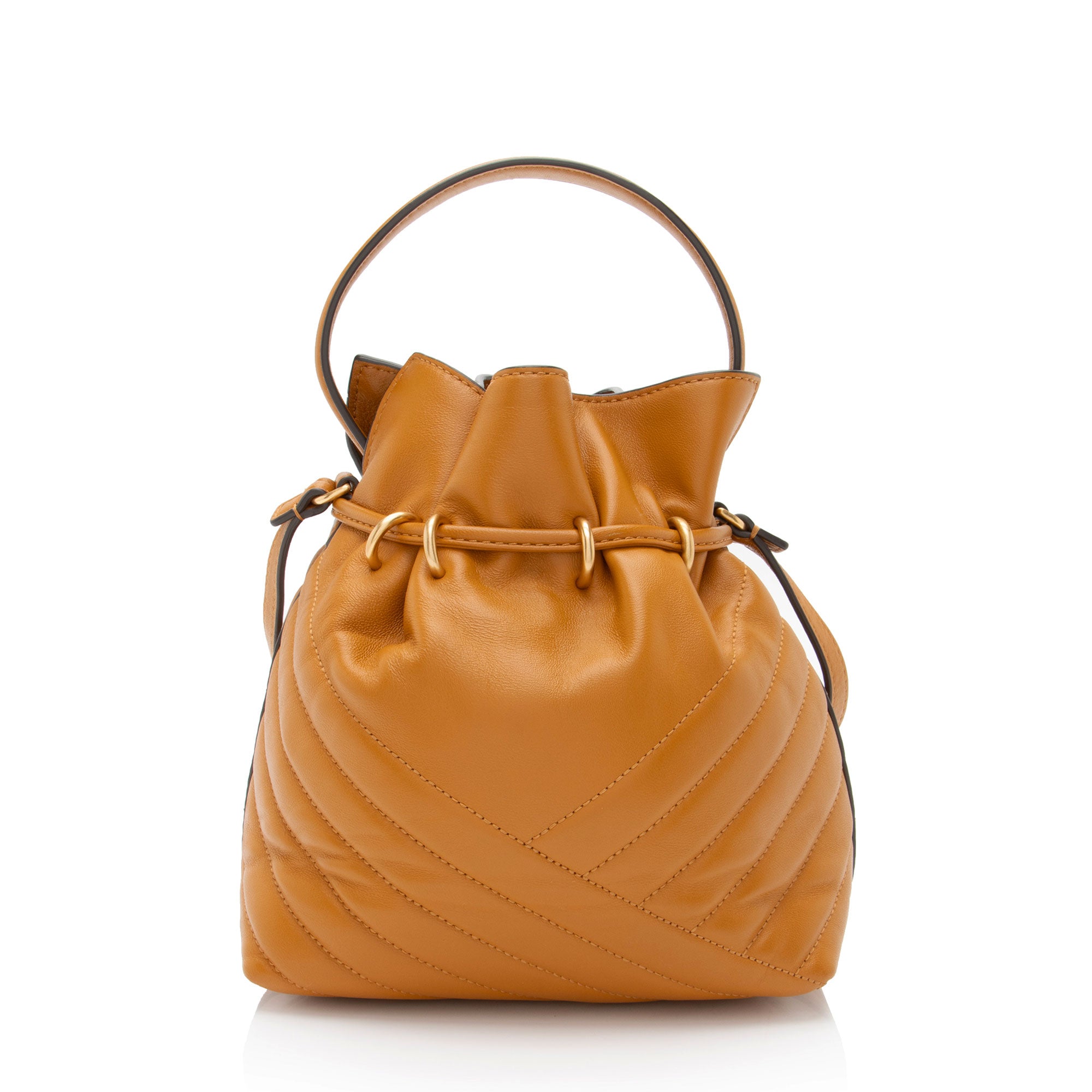 Tory Burch Chevron Leather Kira Mini Bucket Bag