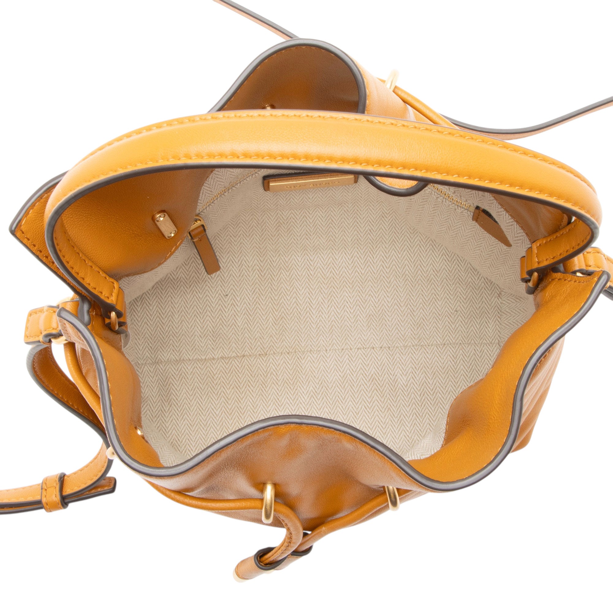 Tory Burch Chevron Leather Kira Mini Bucket Bag