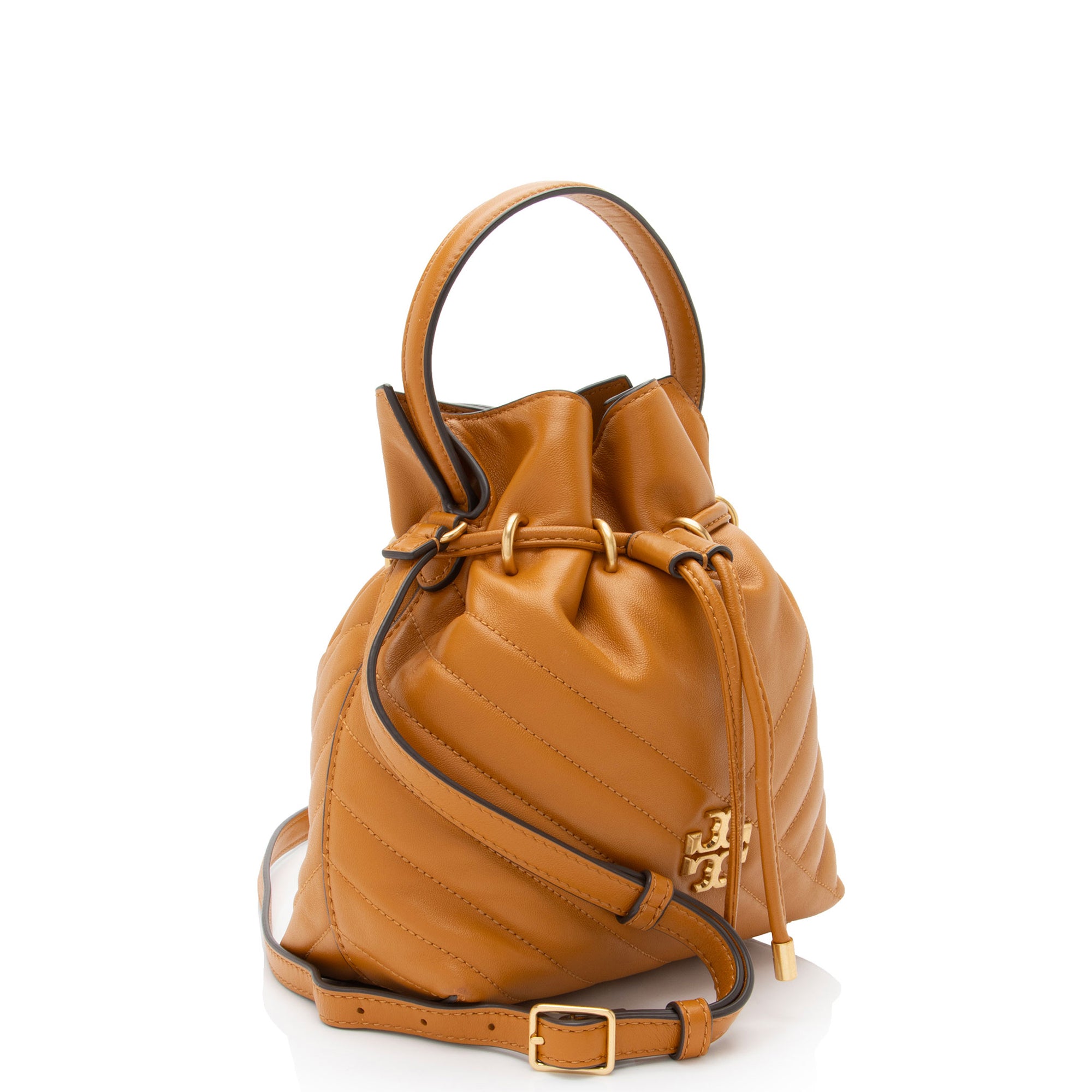 Tory Burch Chevron Leather Kira Mini Bucket Bag
