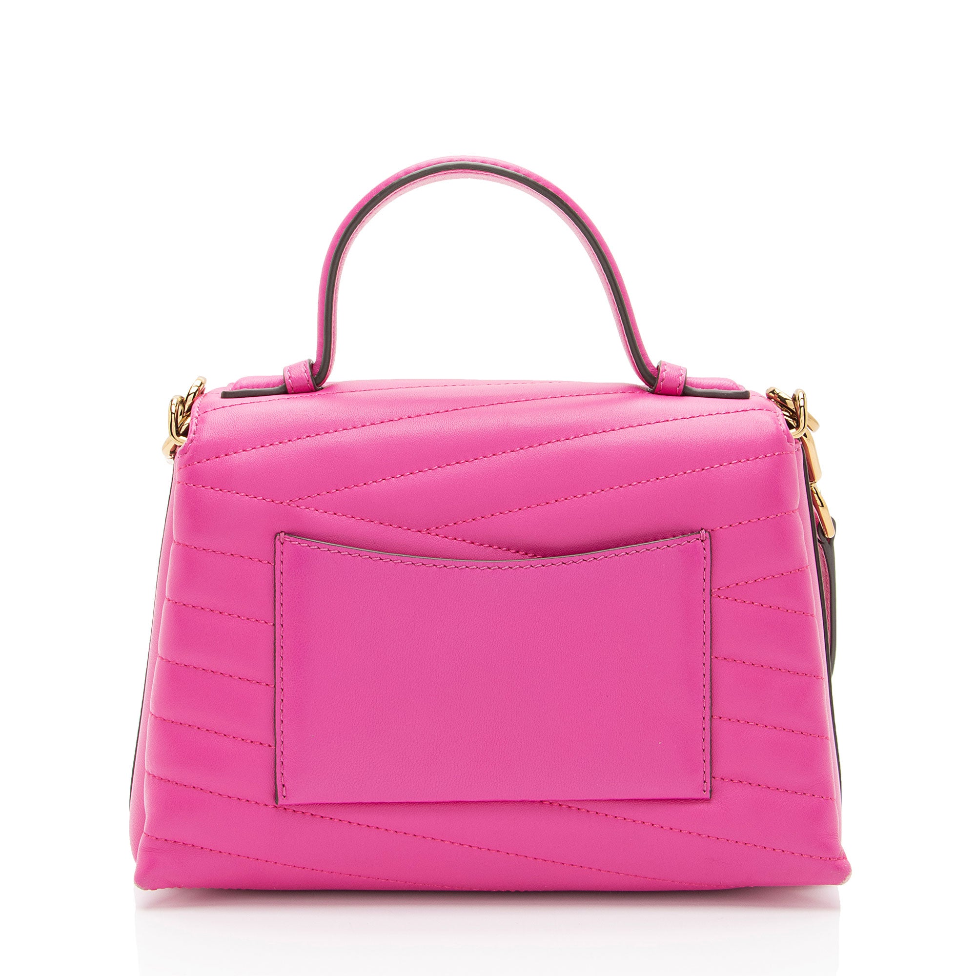 Tory Burch Chevron Leather Kira Top Handle (SHF-vgAYsA)
