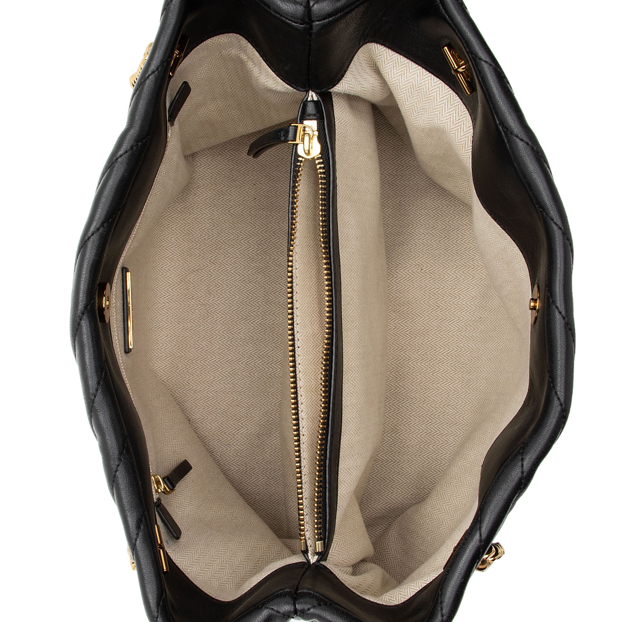 Tory Burch Chevron Leather Kira Tote (SHF-RGxF6t)