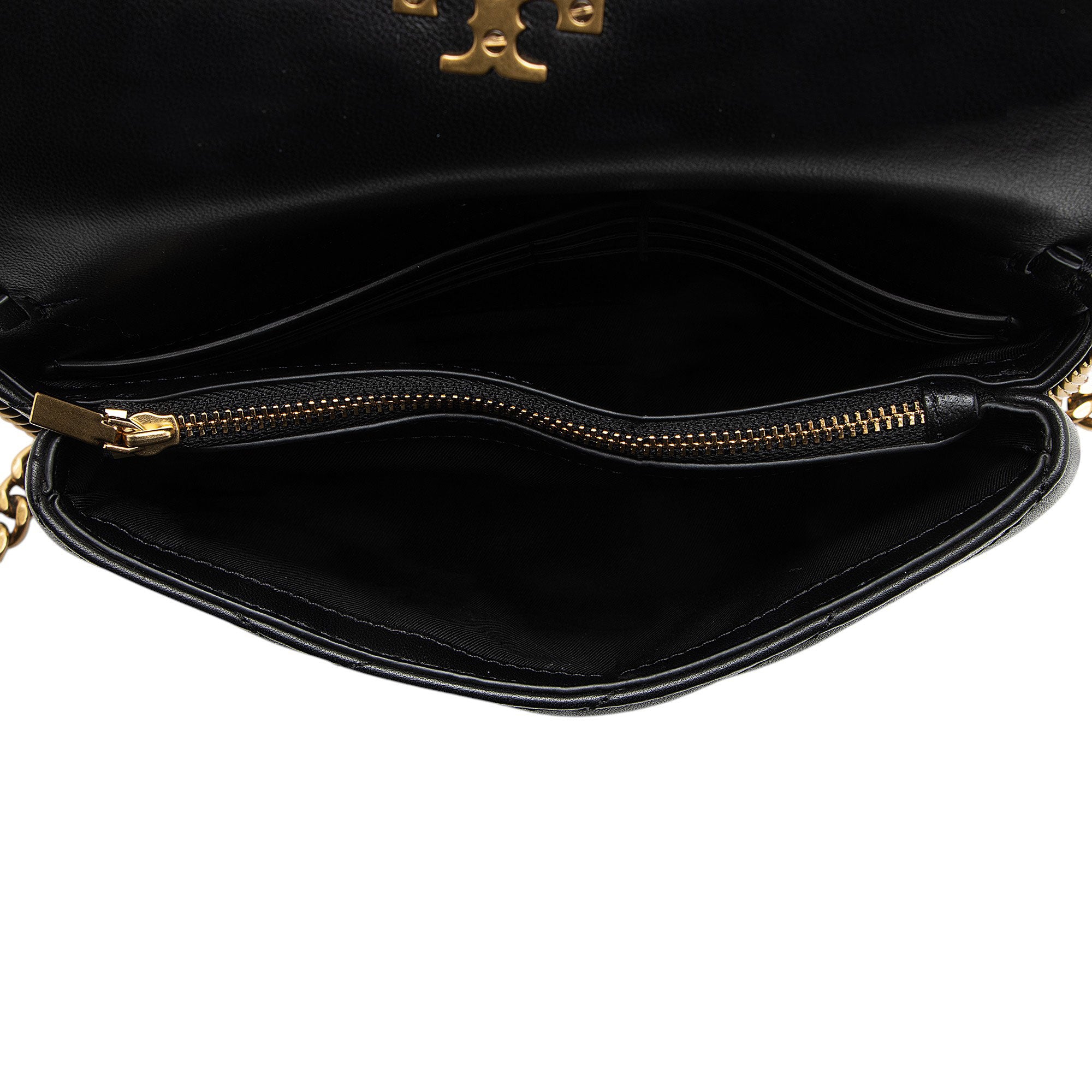 Tory Burch Chevron Leather Kira Wallet on Chain