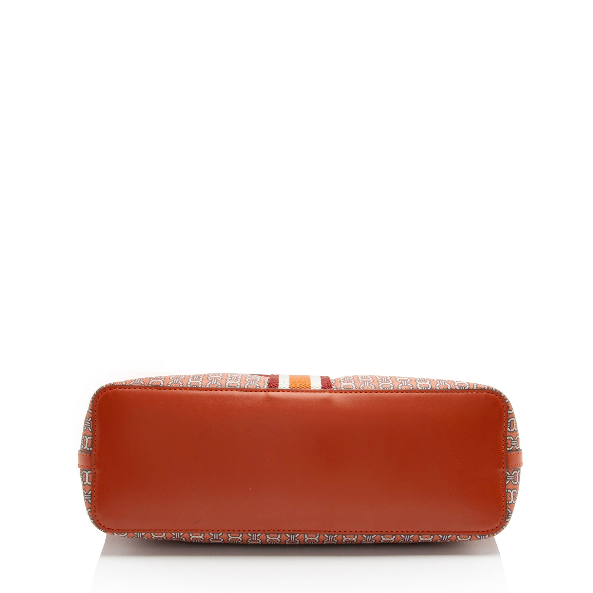 Tory Burch Coated Canvas Gemini Link Small Tote (SHF-eqWAGD)