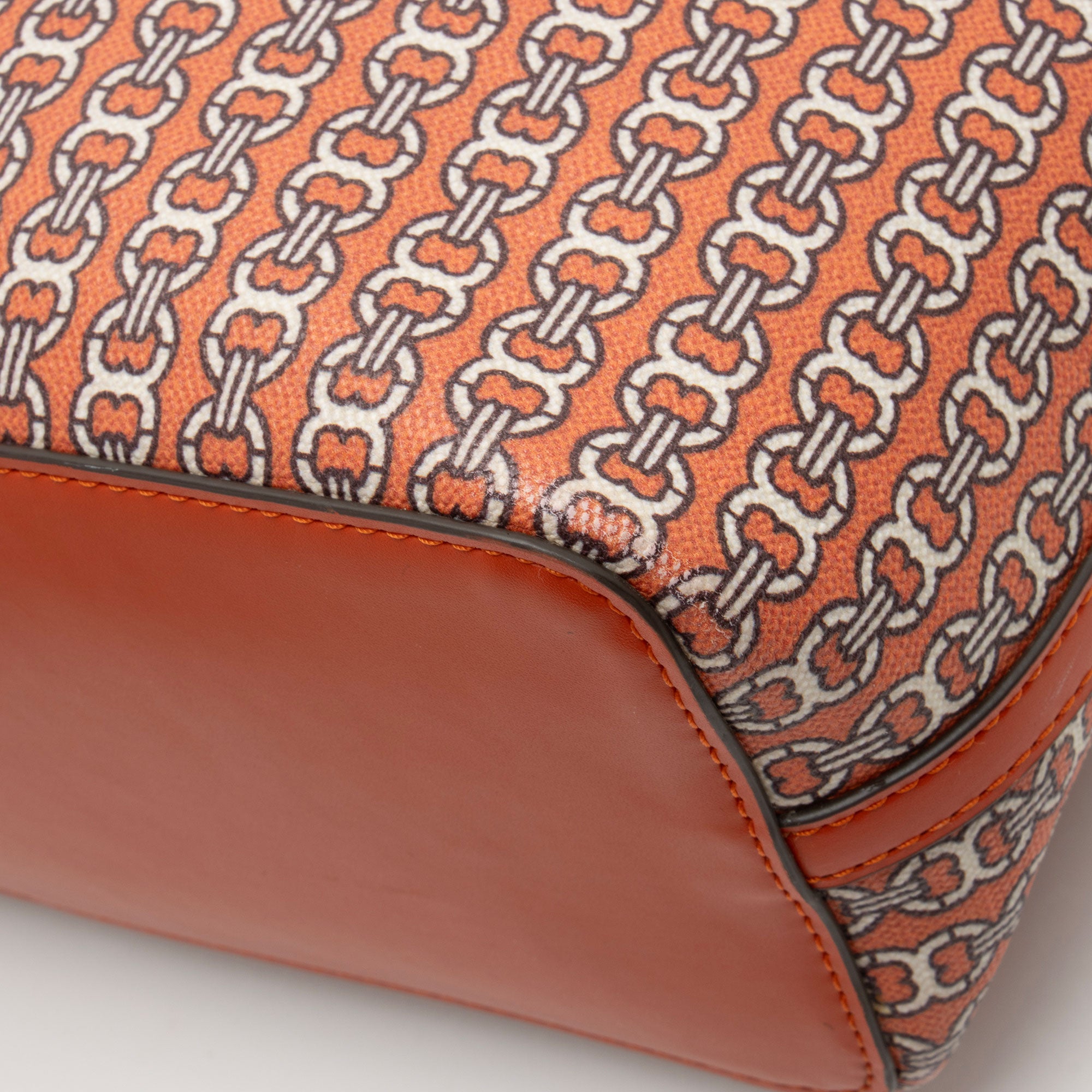 Tory Burch Coated Canvas Gemini Link Small Tote (SHF-eqWAGD)