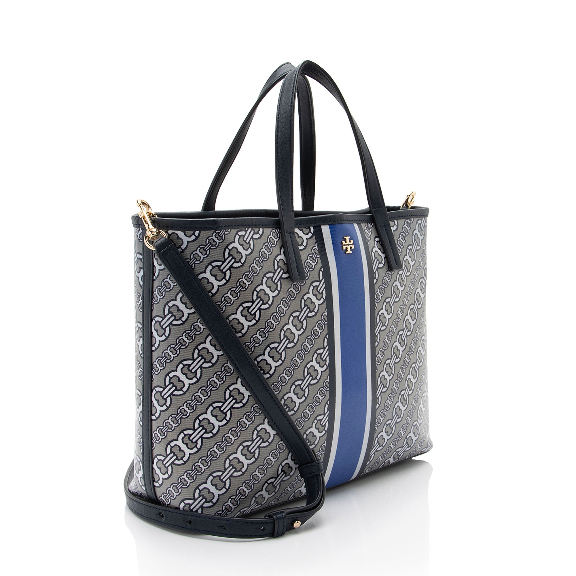 Tory Burch Coated Canvas Gemini Link Small Tote