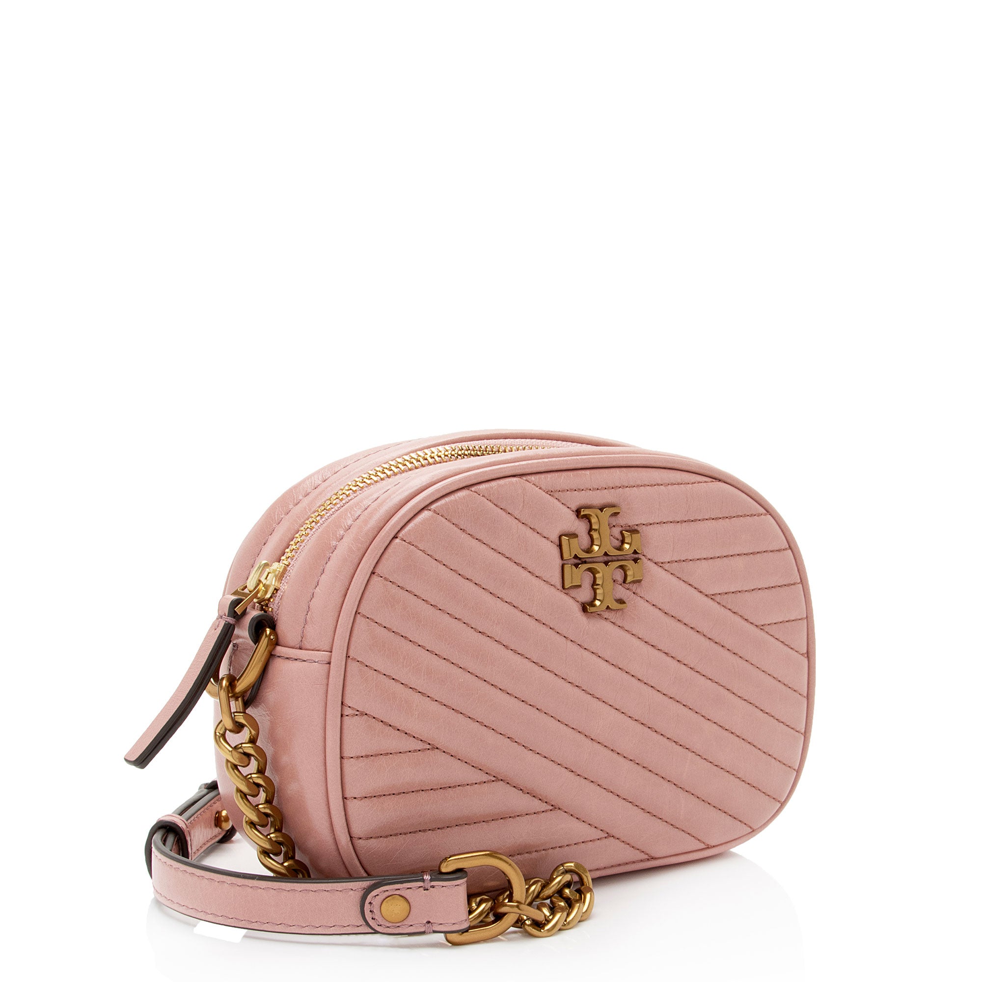 Tory Burch Glazed Chevron Leather Kira Small Camera Bag (SHF-wMBCVb)