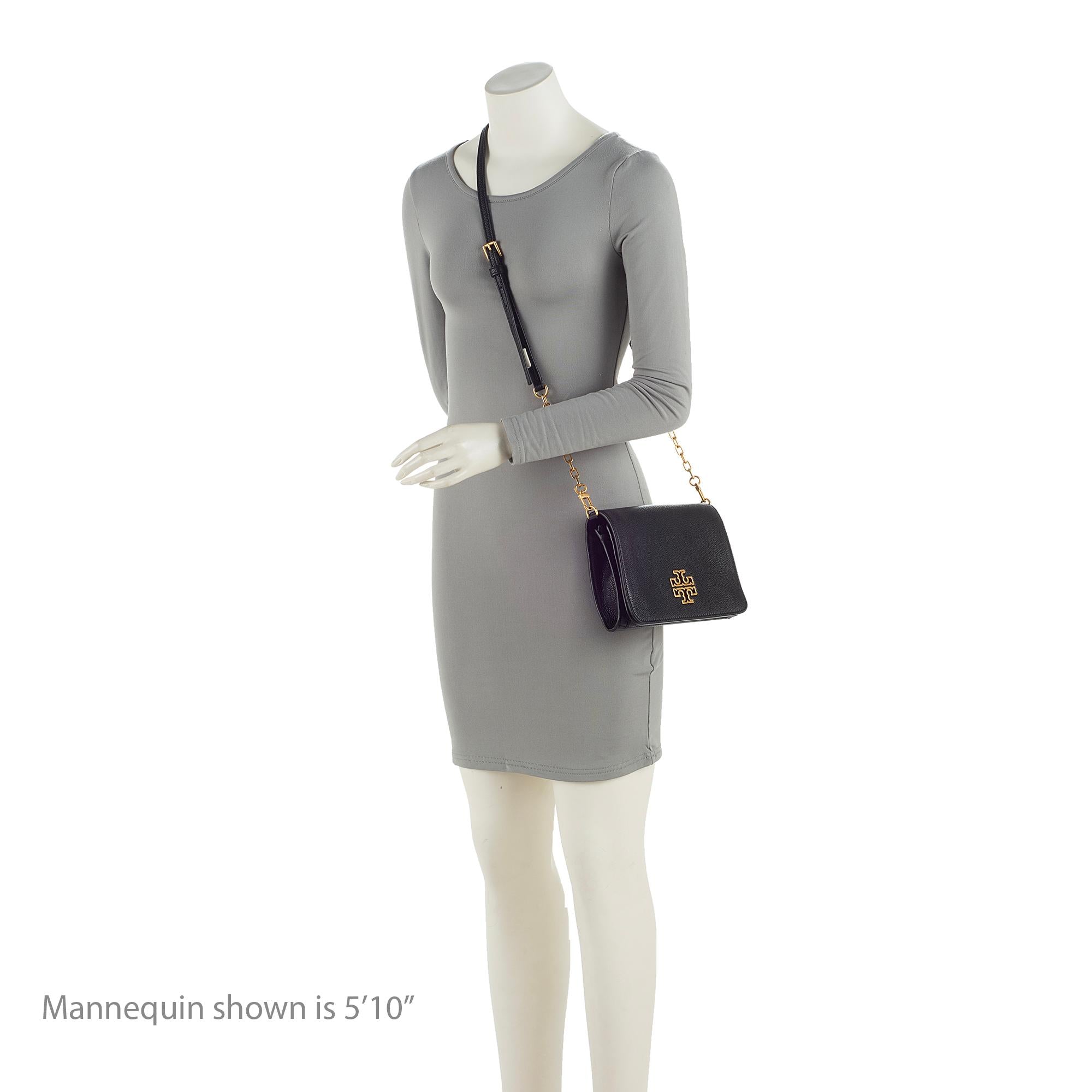 Tory Burch Leather Britten Combo Crossbody Bag (SHF-YwhgNv)