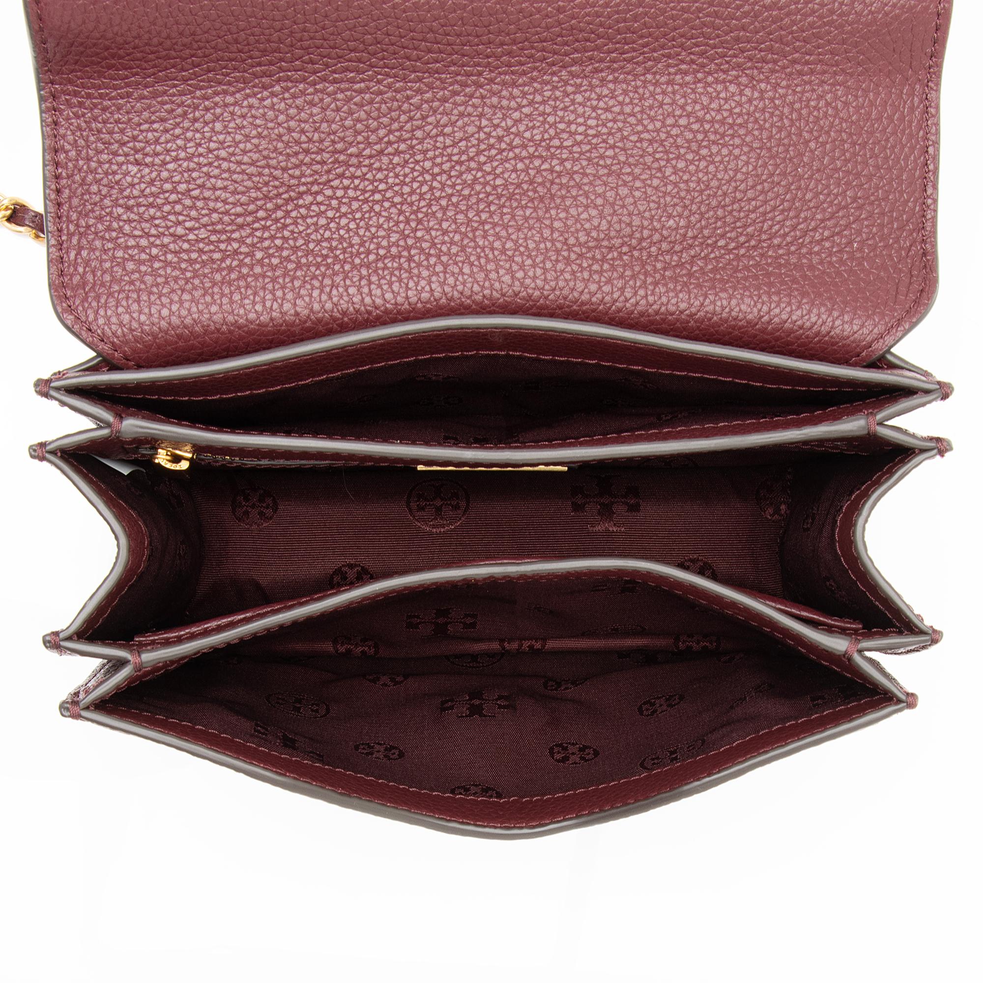 Tory Burch Leather Britten Small Shoulder Bag (SHF-23916)