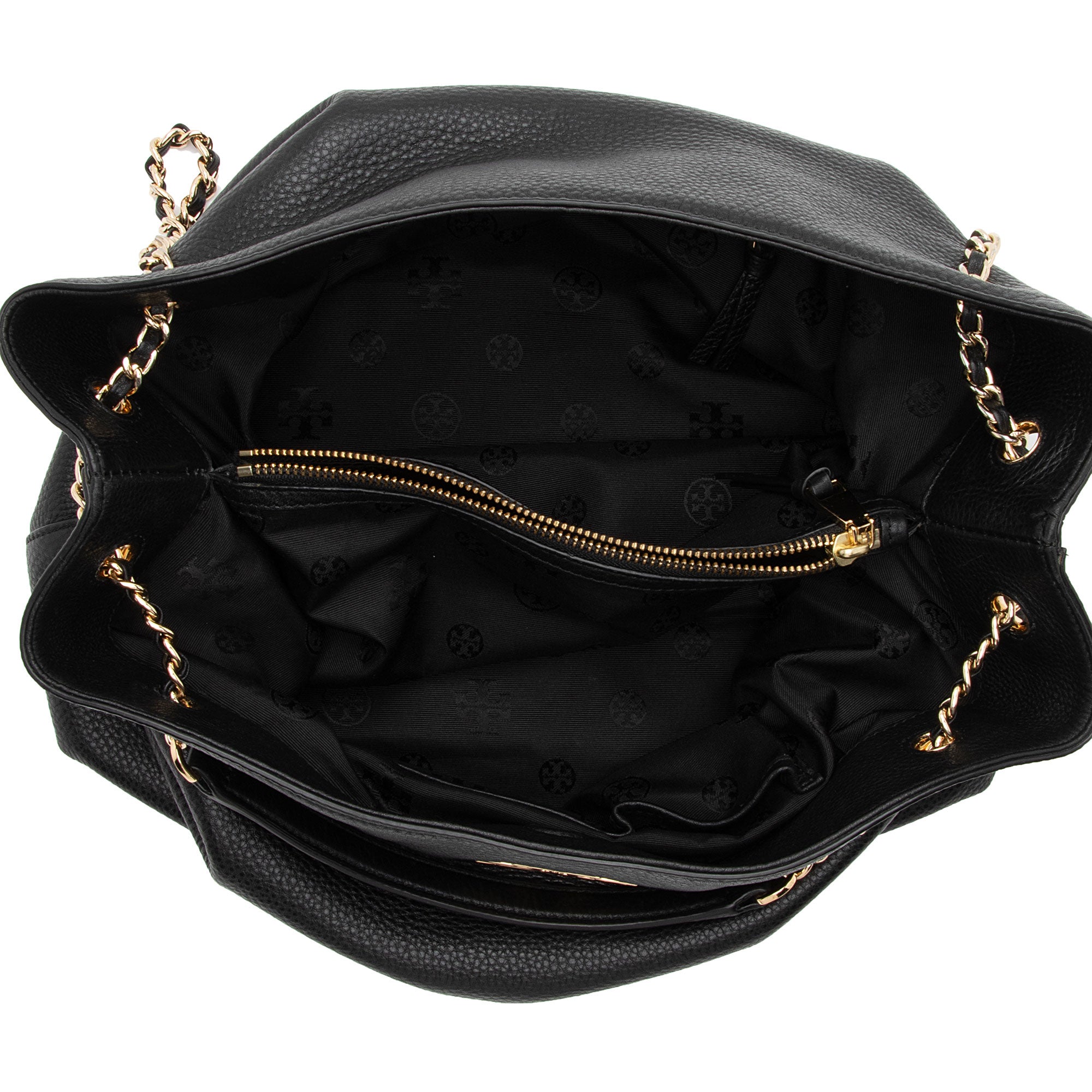 Tory Burch Leather Britten Small Slouchy Tote (SHF-haTJom)