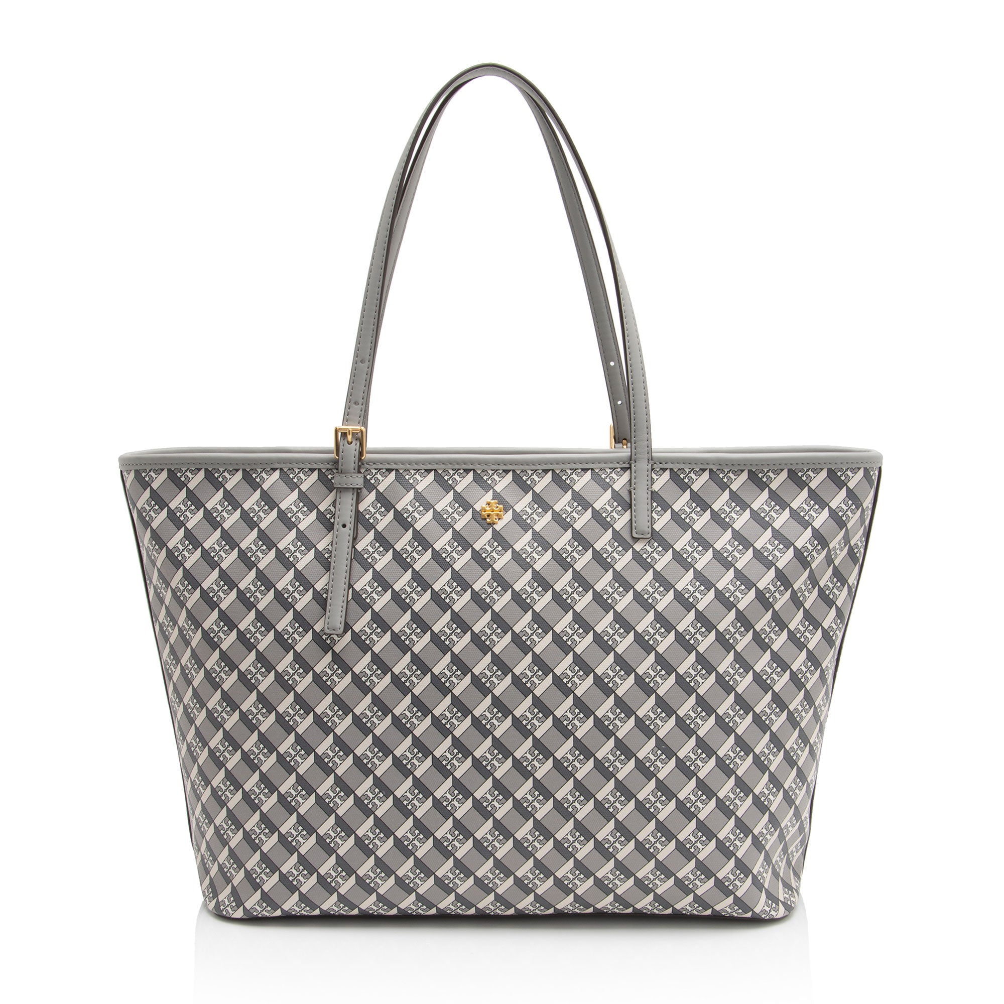 Tory Burch Leather Colorblock Geo Zip Tote (SHF-I2vJ0S)