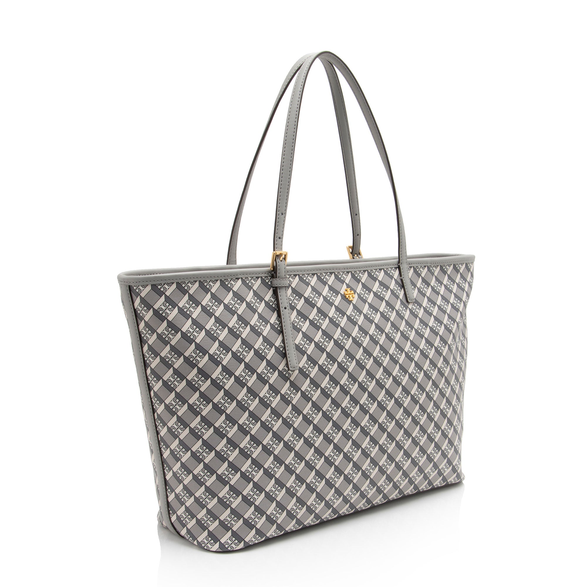 Tory Burch Leather Colorblock Geo Zip Tote (SHF-I2vJ0S)