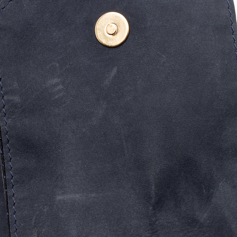 Tory Burch Leather Beaded Sawyer Double-Pocket Shoulder Bag (SHF-bh9zZ2)