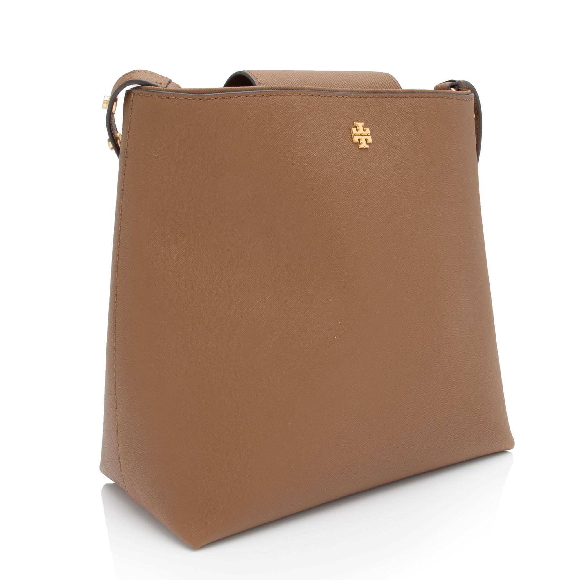 Tory Burch Leather Emerson Bucket Bag (SHF-QinDlT)