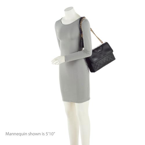 Tory Burch Leather Fleming Convertible Shoulder Bag (SHF-VCf58M)