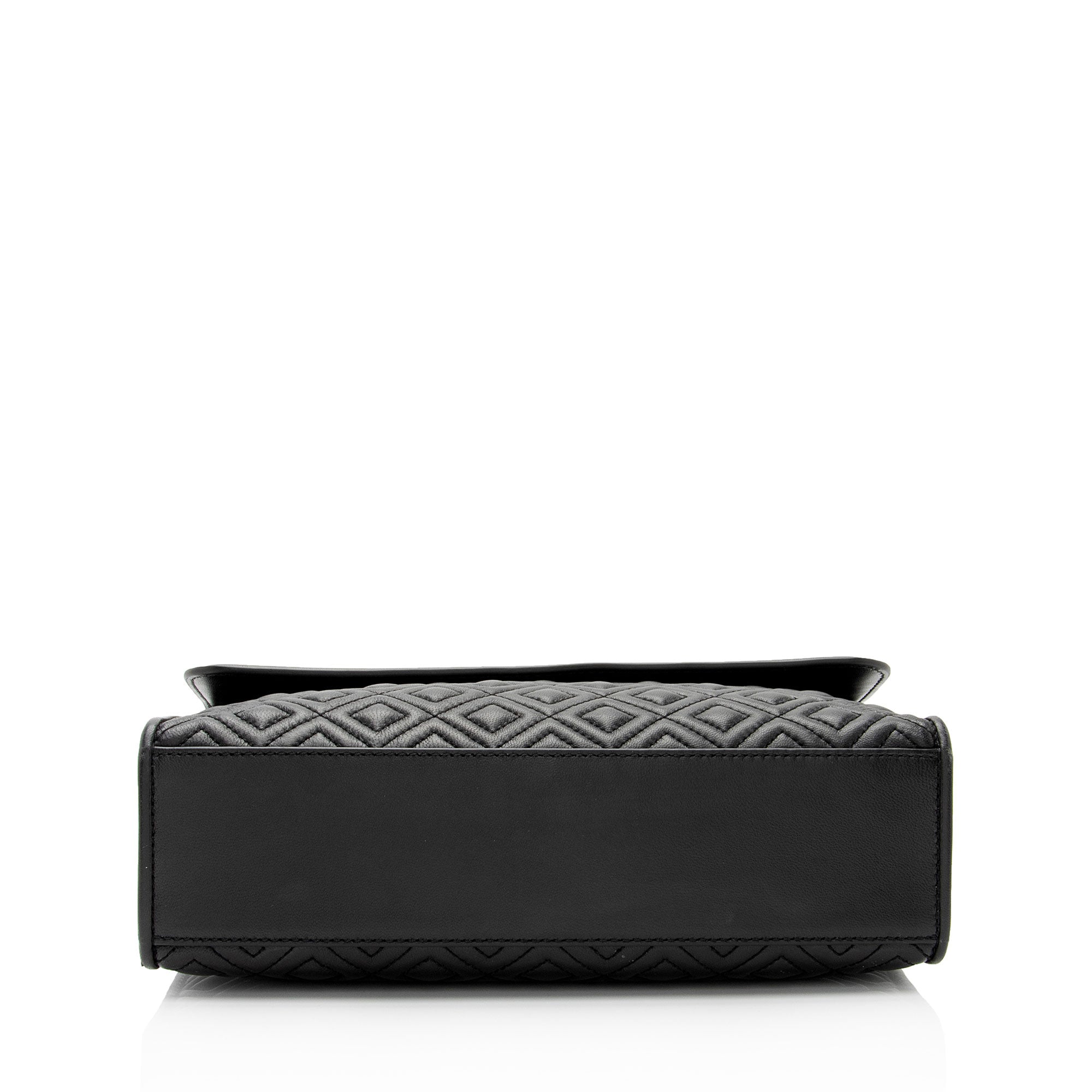 Tory Burch Leather Fleming Convertible Shoulder Bag (SHF-doLek1)