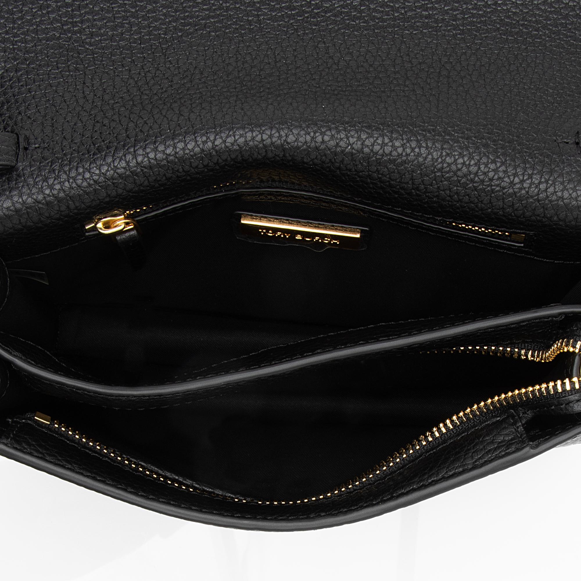 Tory Burch Leather Georgia Flap Crossbody Bag (SHF-23351)
