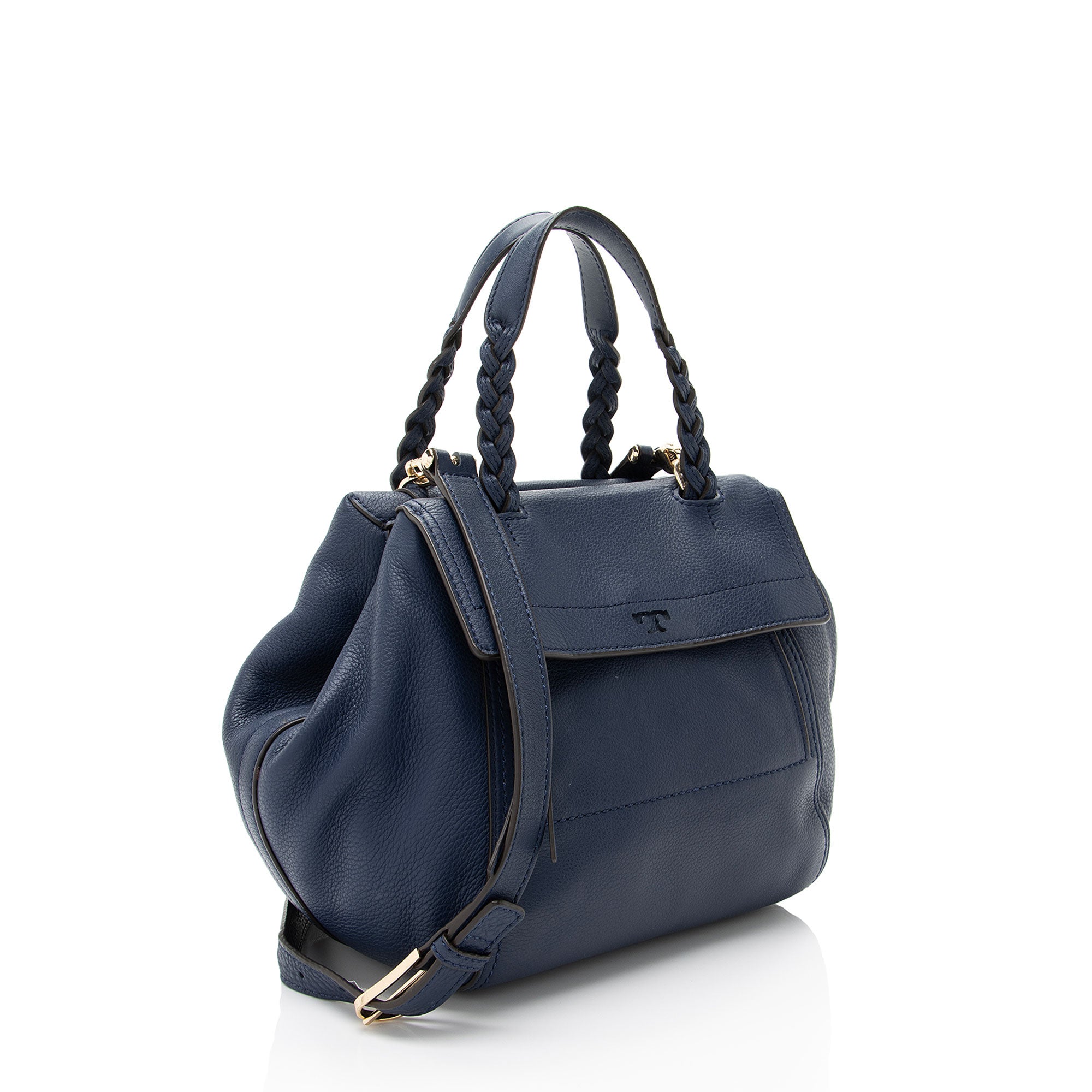 Tory Burch Leather Half Moon Small Satchel