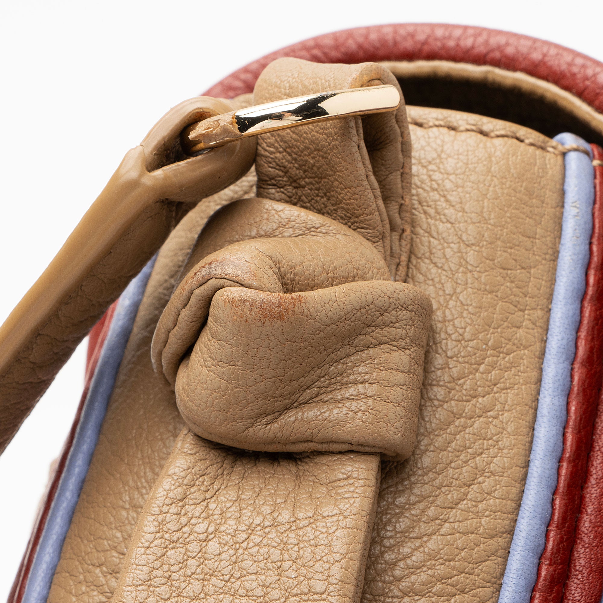 Tory Burch Leather Harper Stripe Messenger (SHF-NhvFOg)